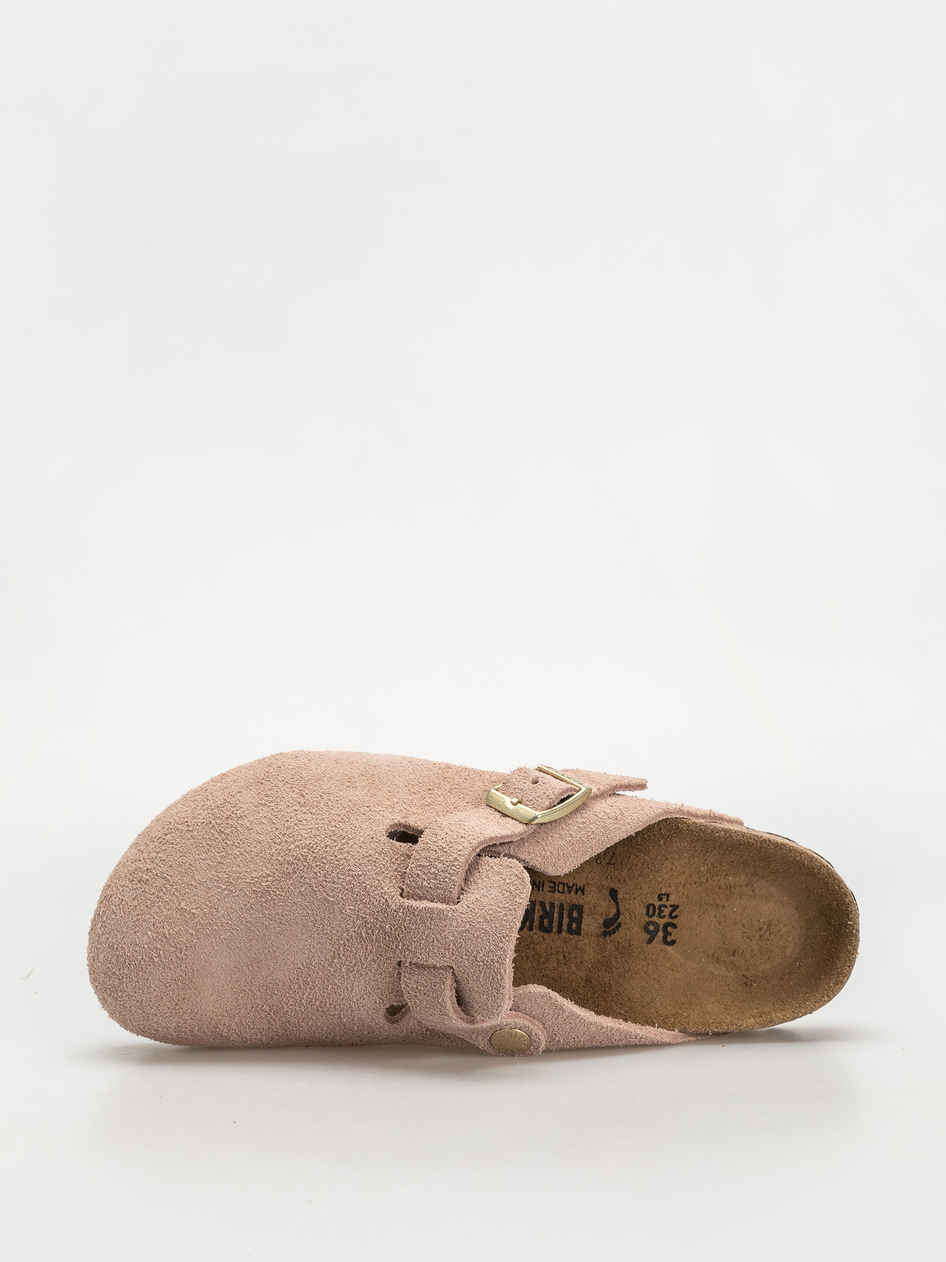 Șlapi Birkenstock Boston Suede Leather Narrow Wmn (light rose)