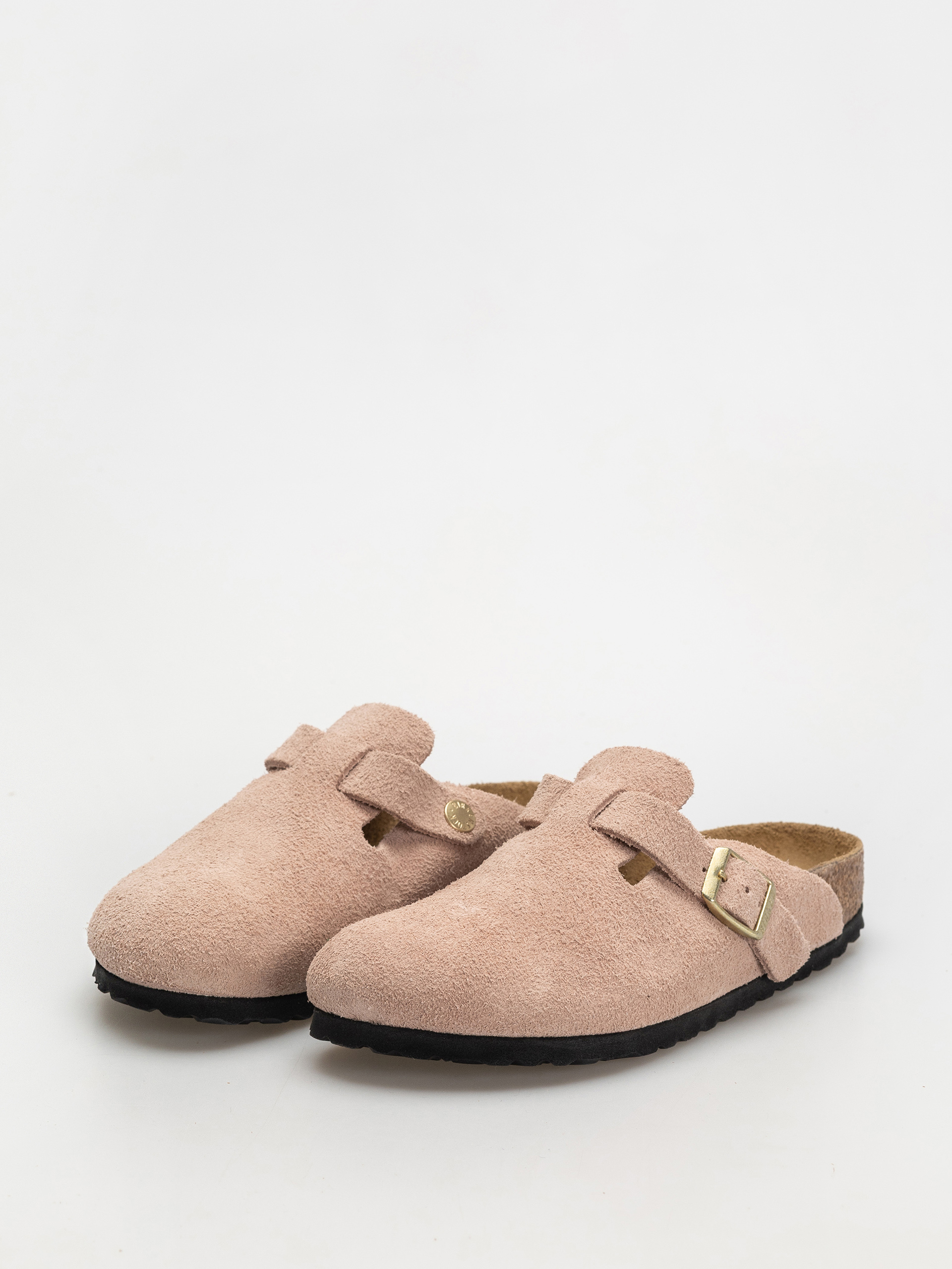 Șlapi Birkenstock Boston Suede Leather Narrow Wmn (light rose)