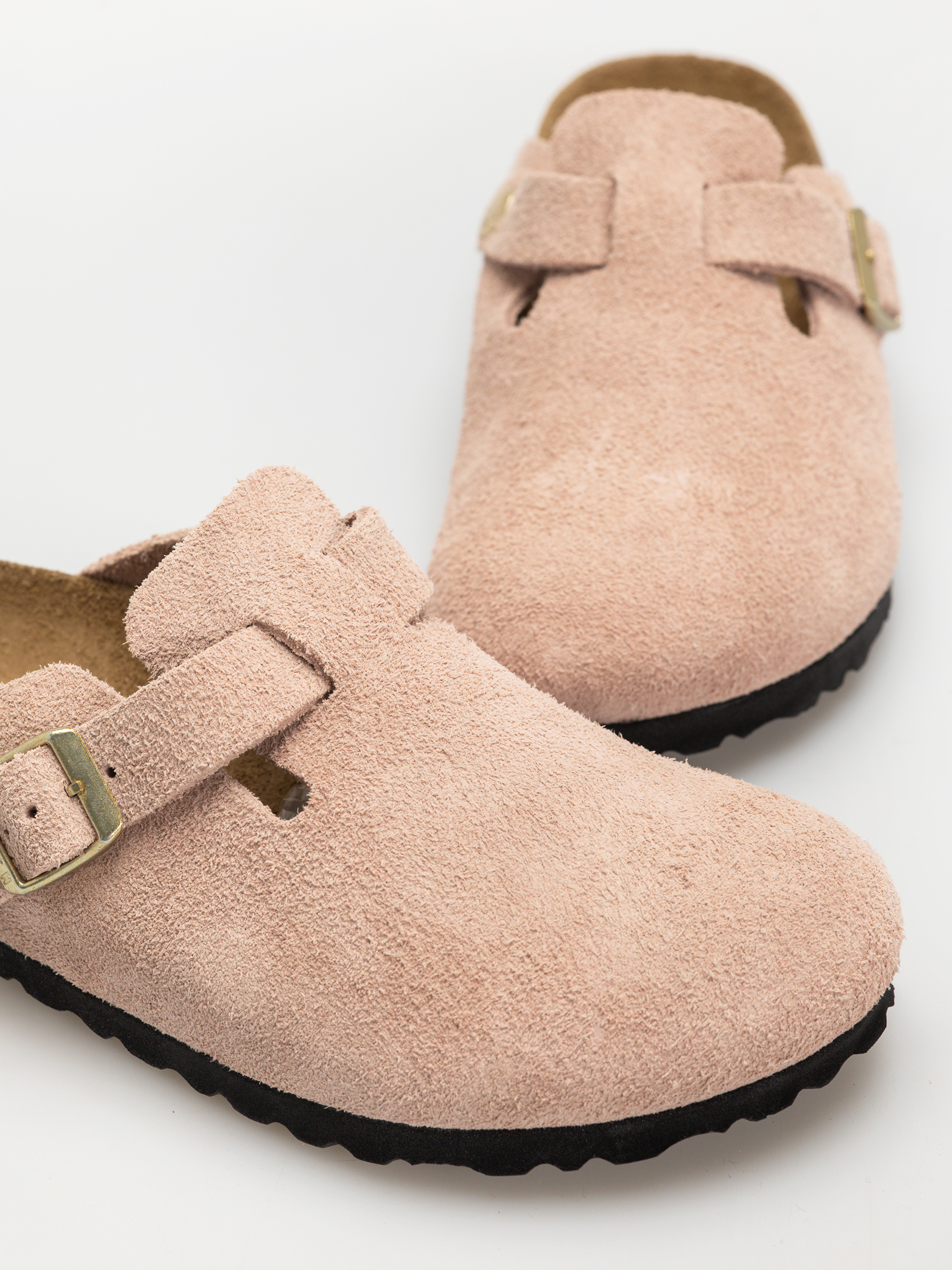 Șlapi Birkenstock Boston Suede Leather Narrow Wmn (light rose)