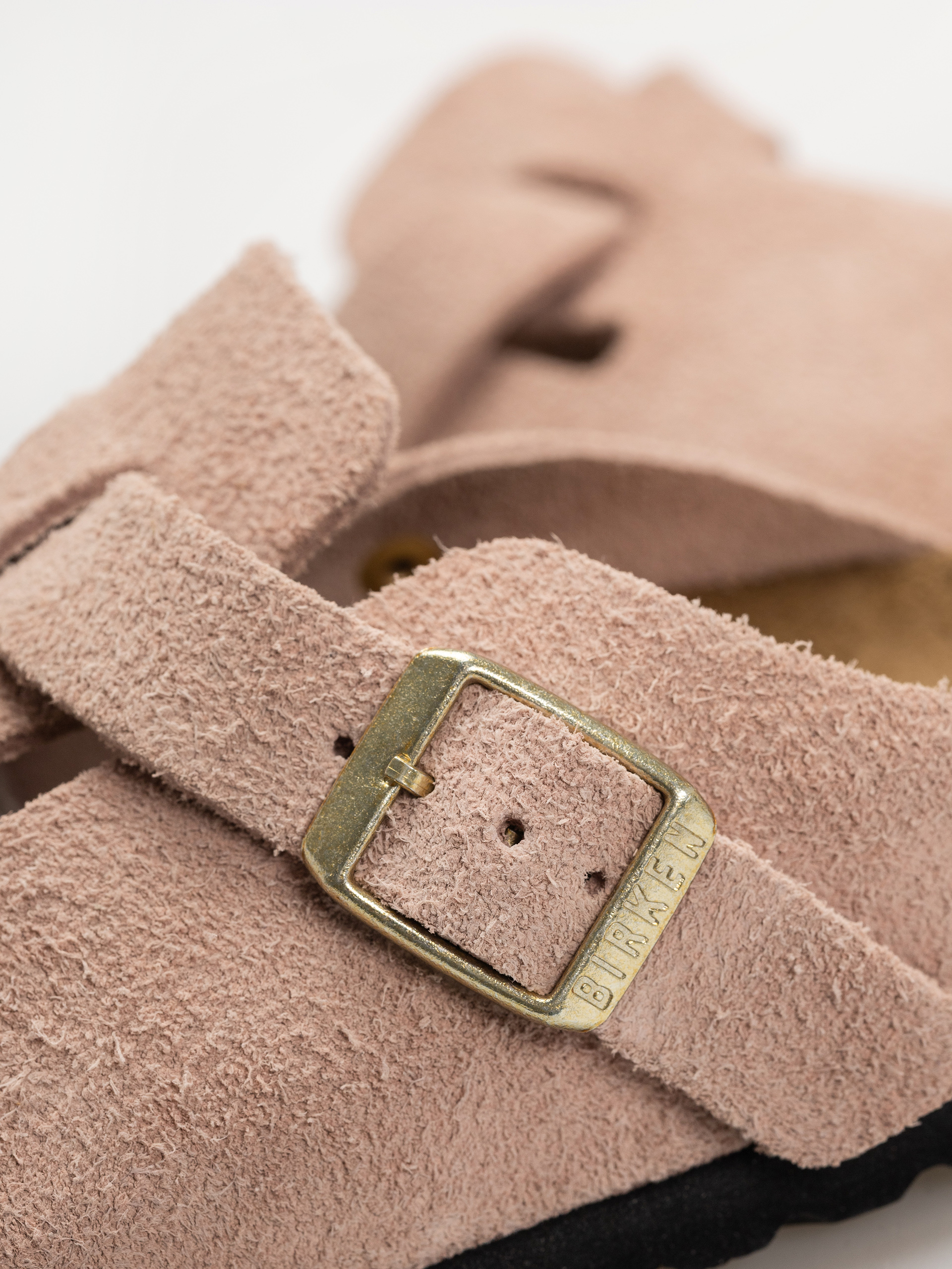 Șlapi Birkenstock Boston Suede Leather Narrow Wmn (light rose)