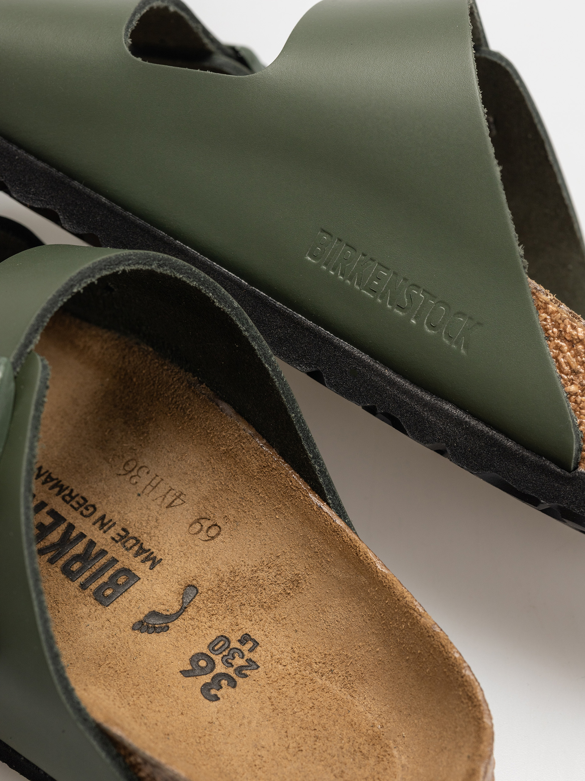 Șlapi Birkenstock Arizona Natural Leather Narrow Wmn (thyme)