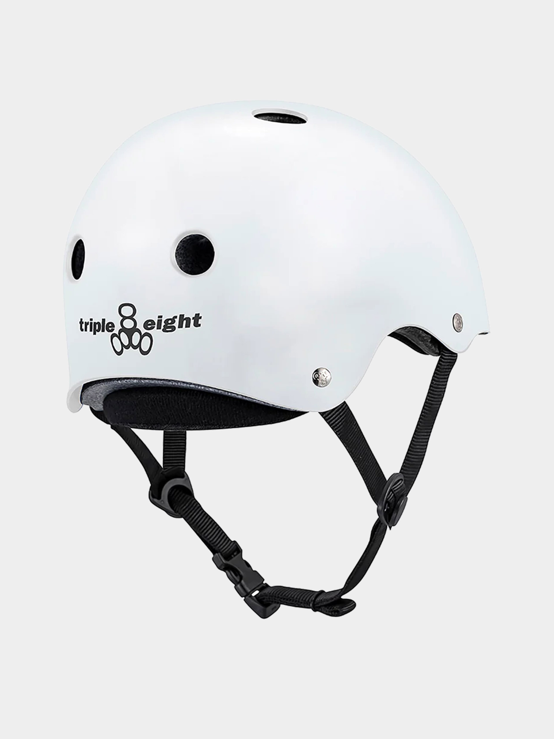 Cască Triple Eight Deep Cover Helmet (white glossy)