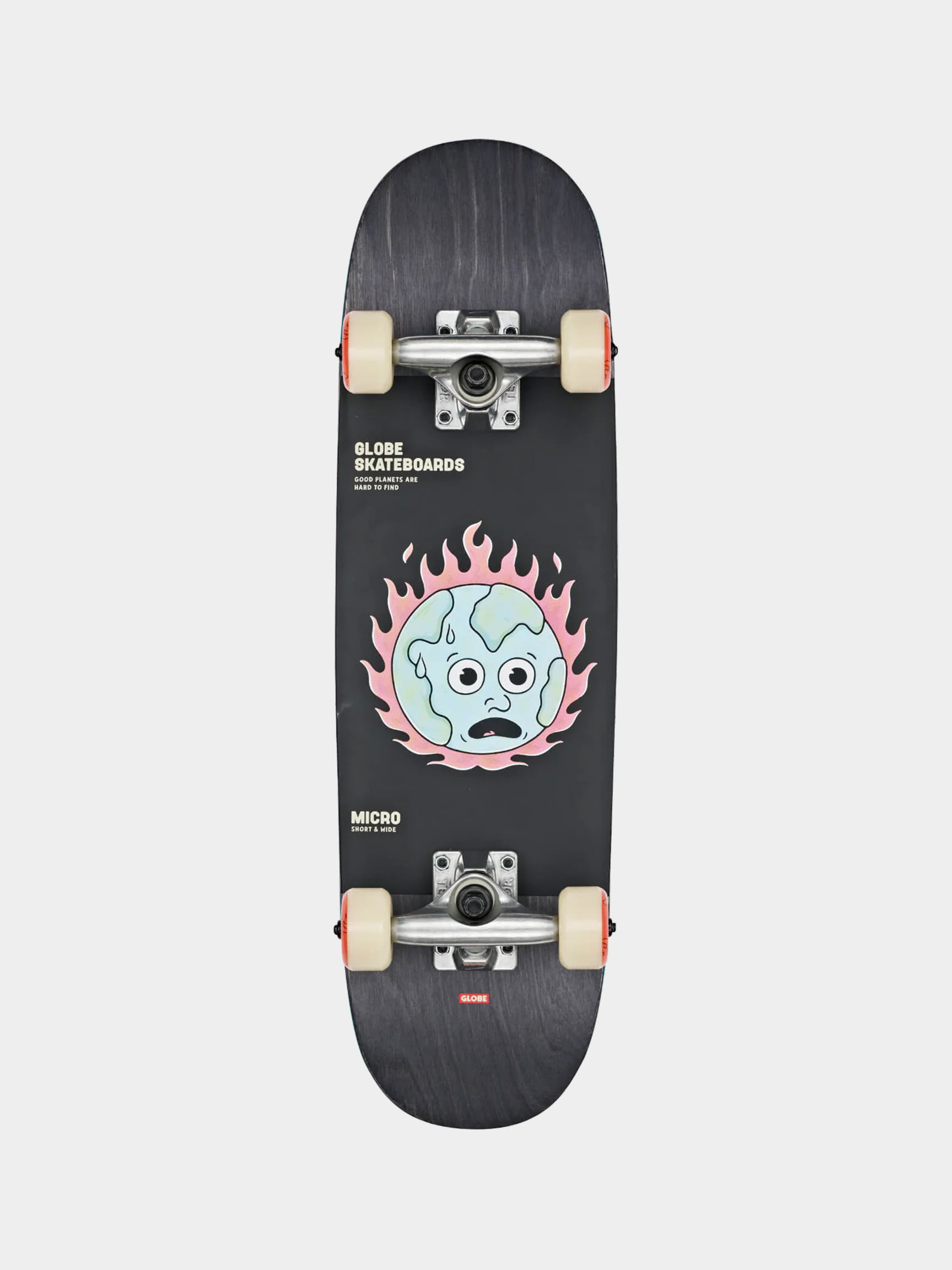 Skateboard Globe Kids Softie Micro (black/in flames)