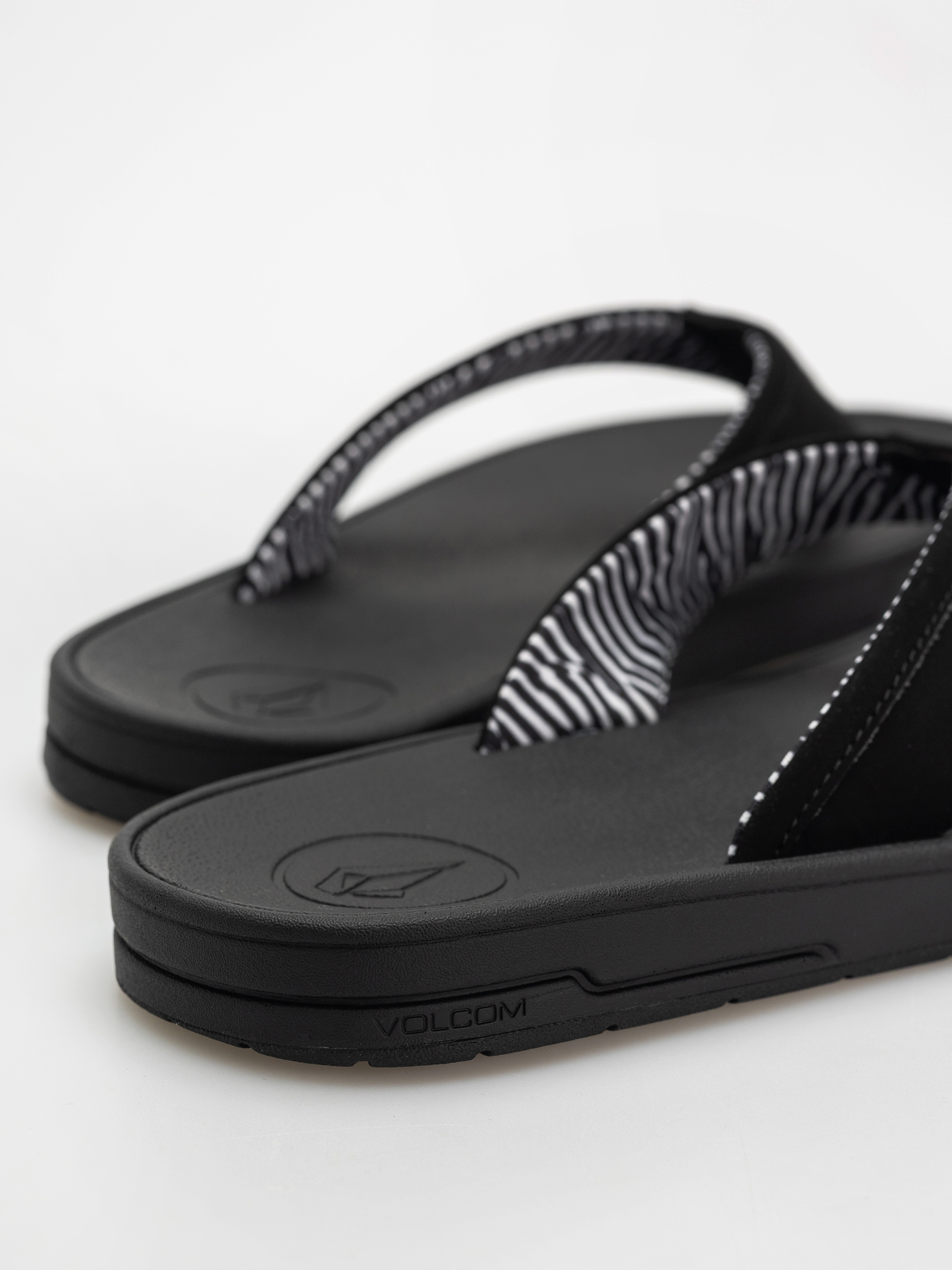 papuci de plajă Volcom Jack Robinson (black white)