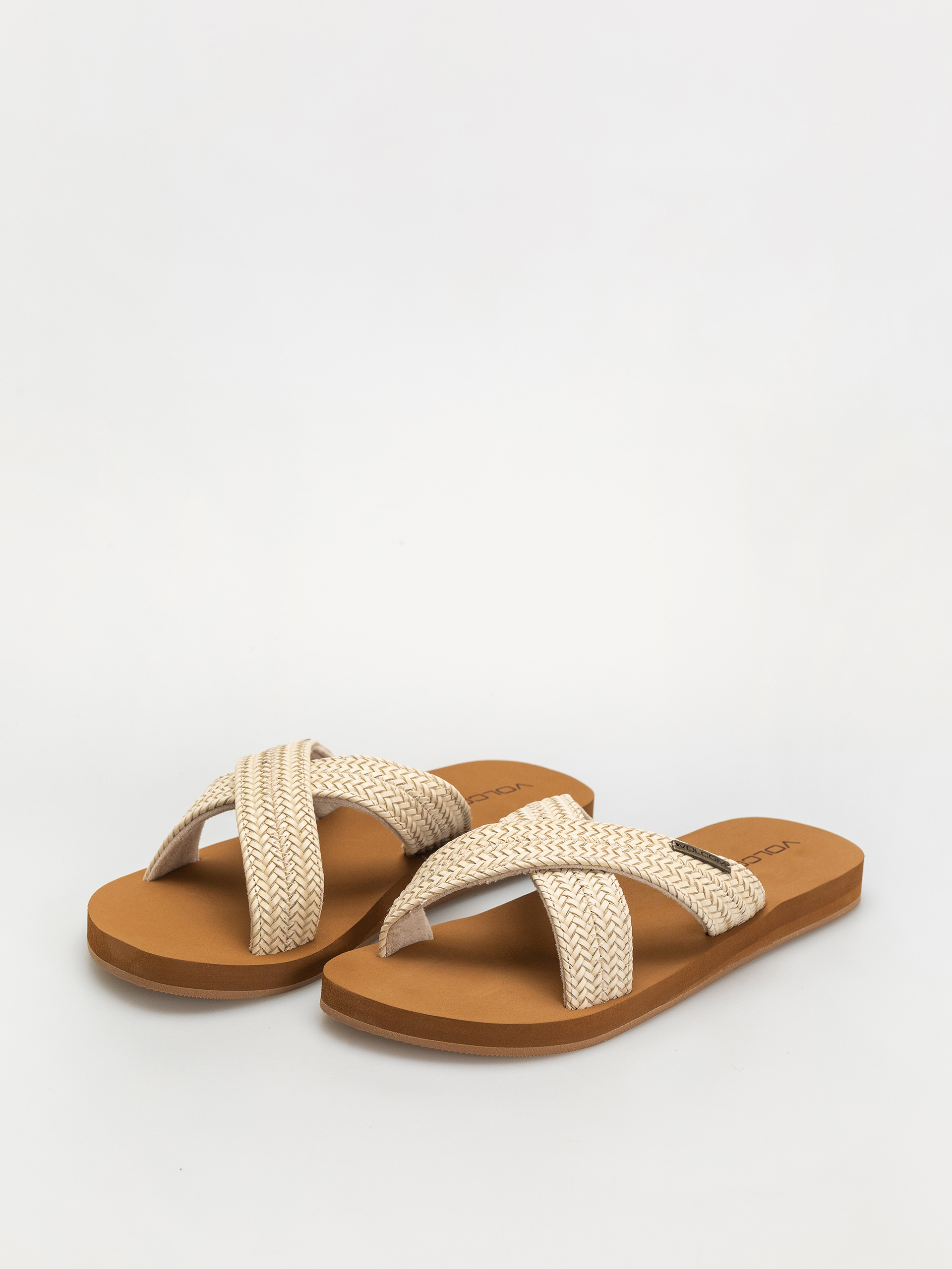papuci de plajă Volcom Volcom Double Cross Wmn (cream)