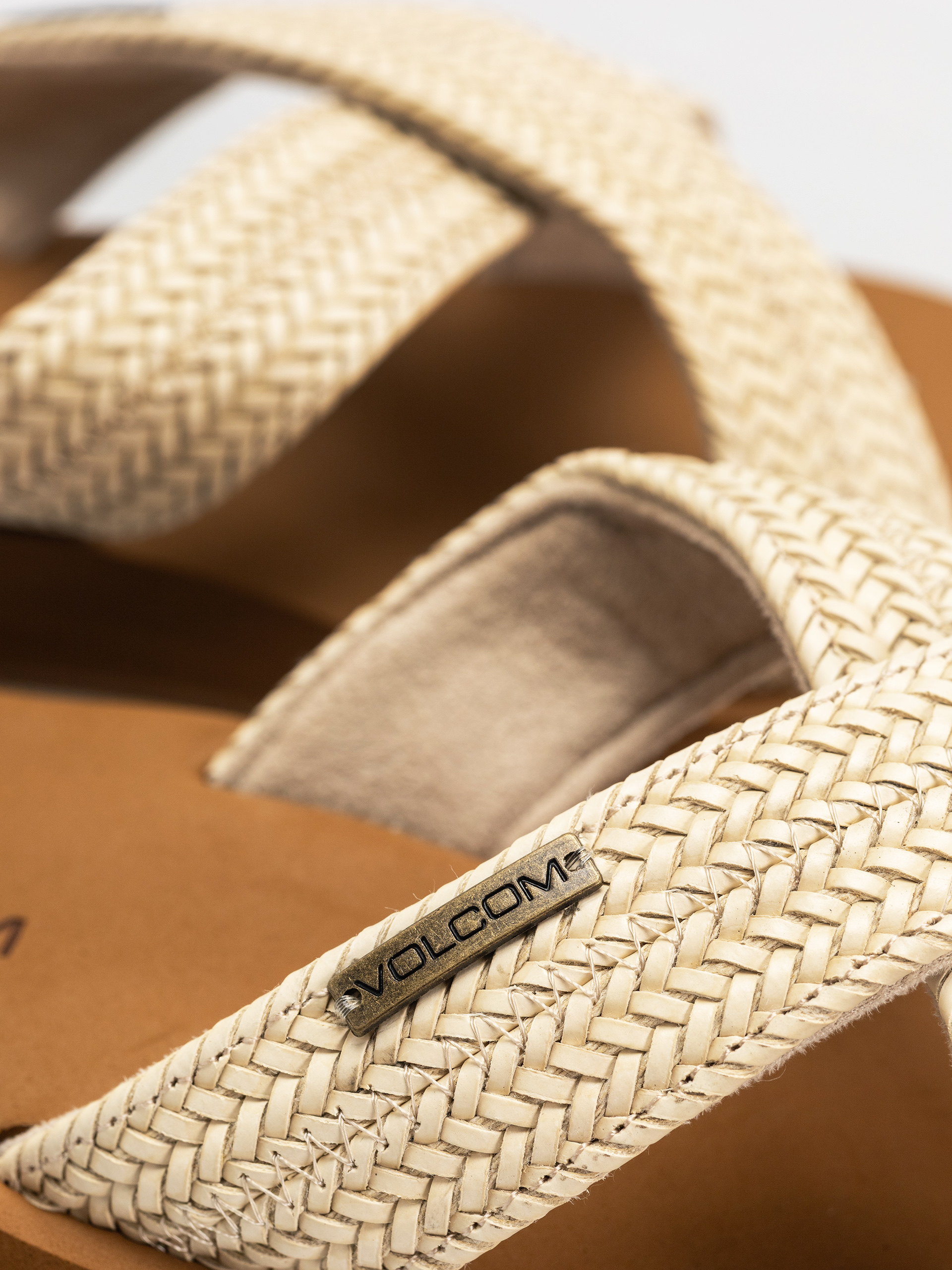 papuci de plajă Volcom Volcom Double Cross Wmn (cream)