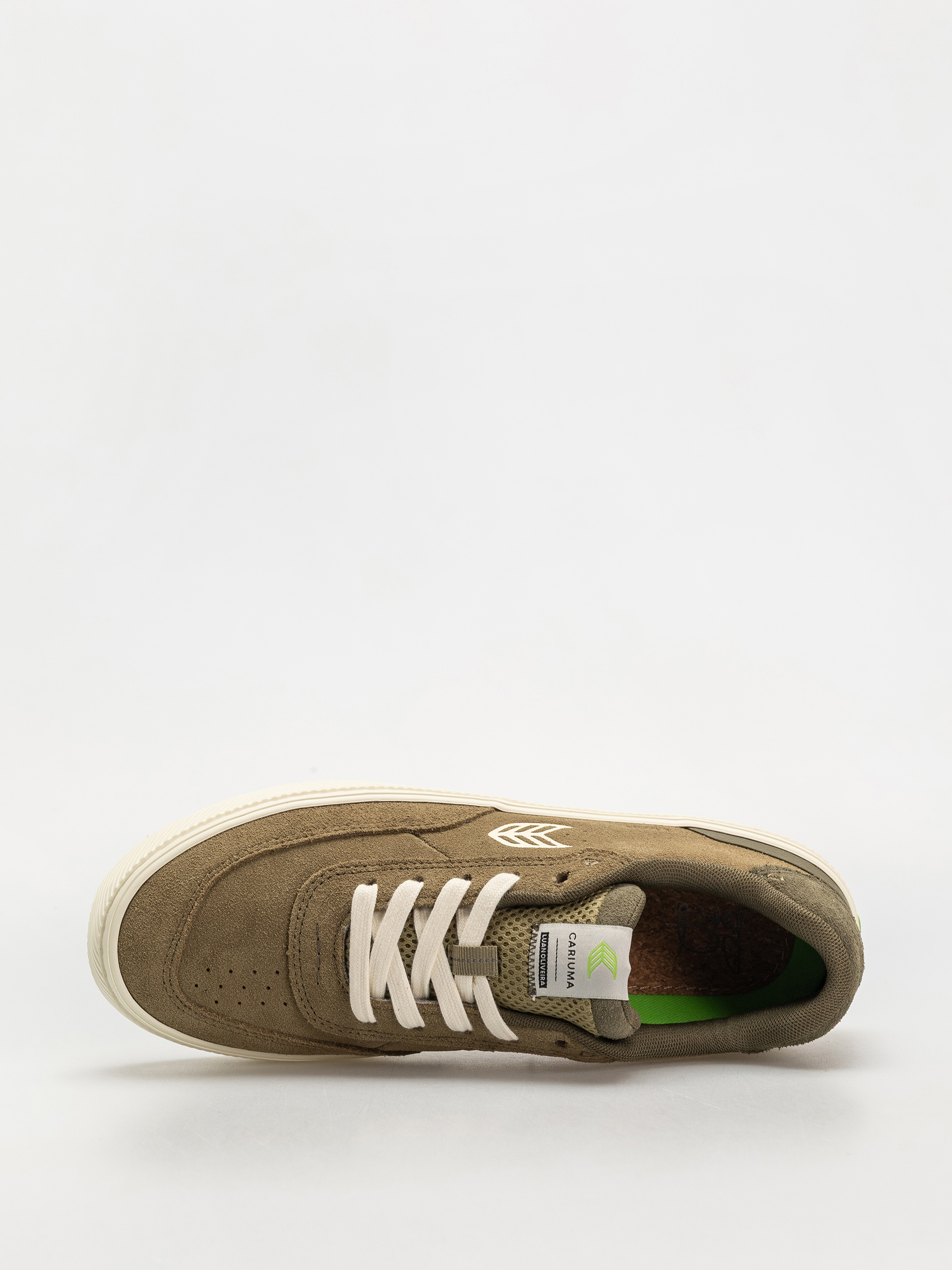 Pantofi Cariuma Luan Pro Wmn (olive green suede ivory logo burnt olive)