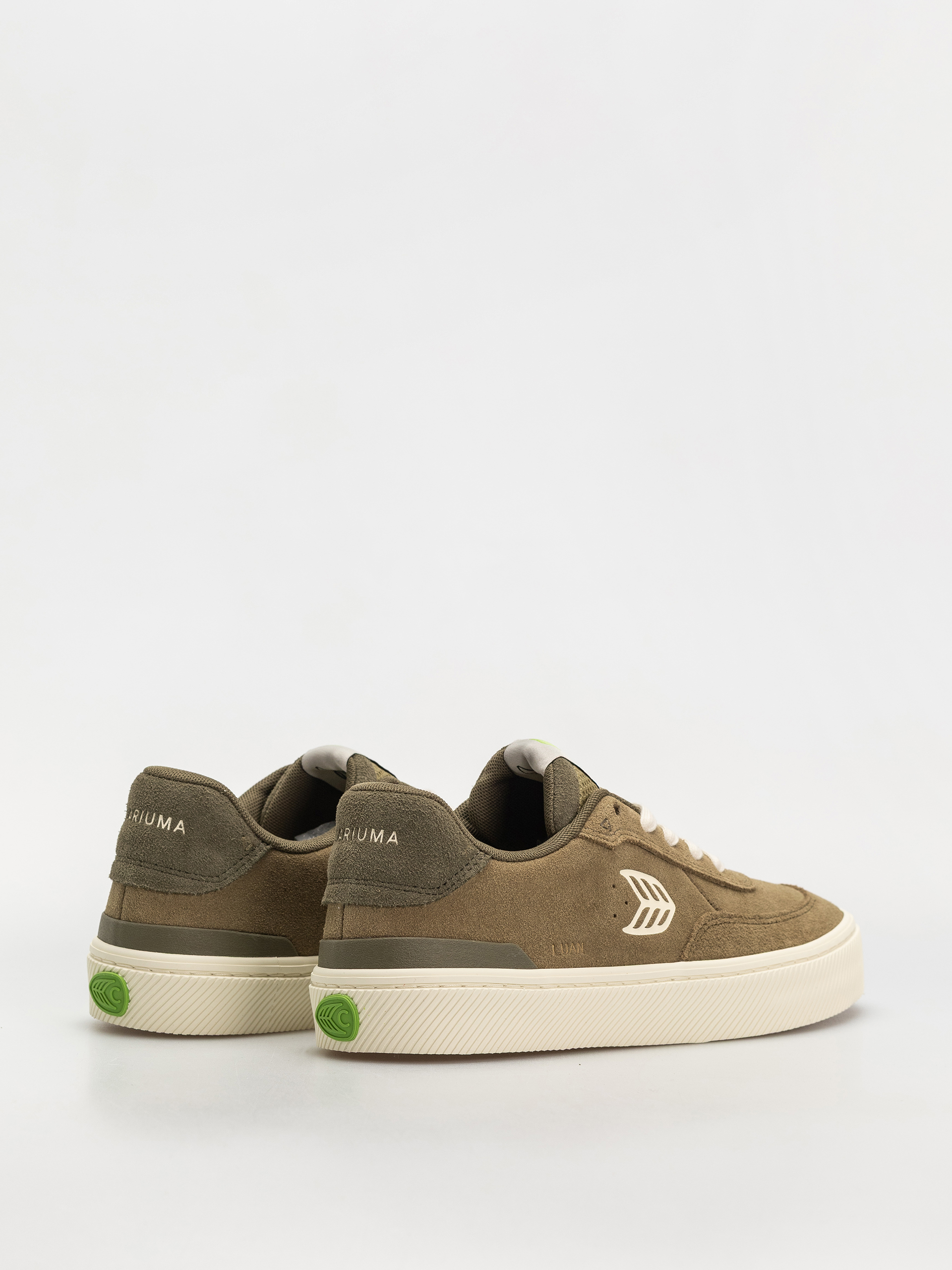 Pantofi Cariuma Luan Pro Wmn (olive green suede ivory logo burnt olive)