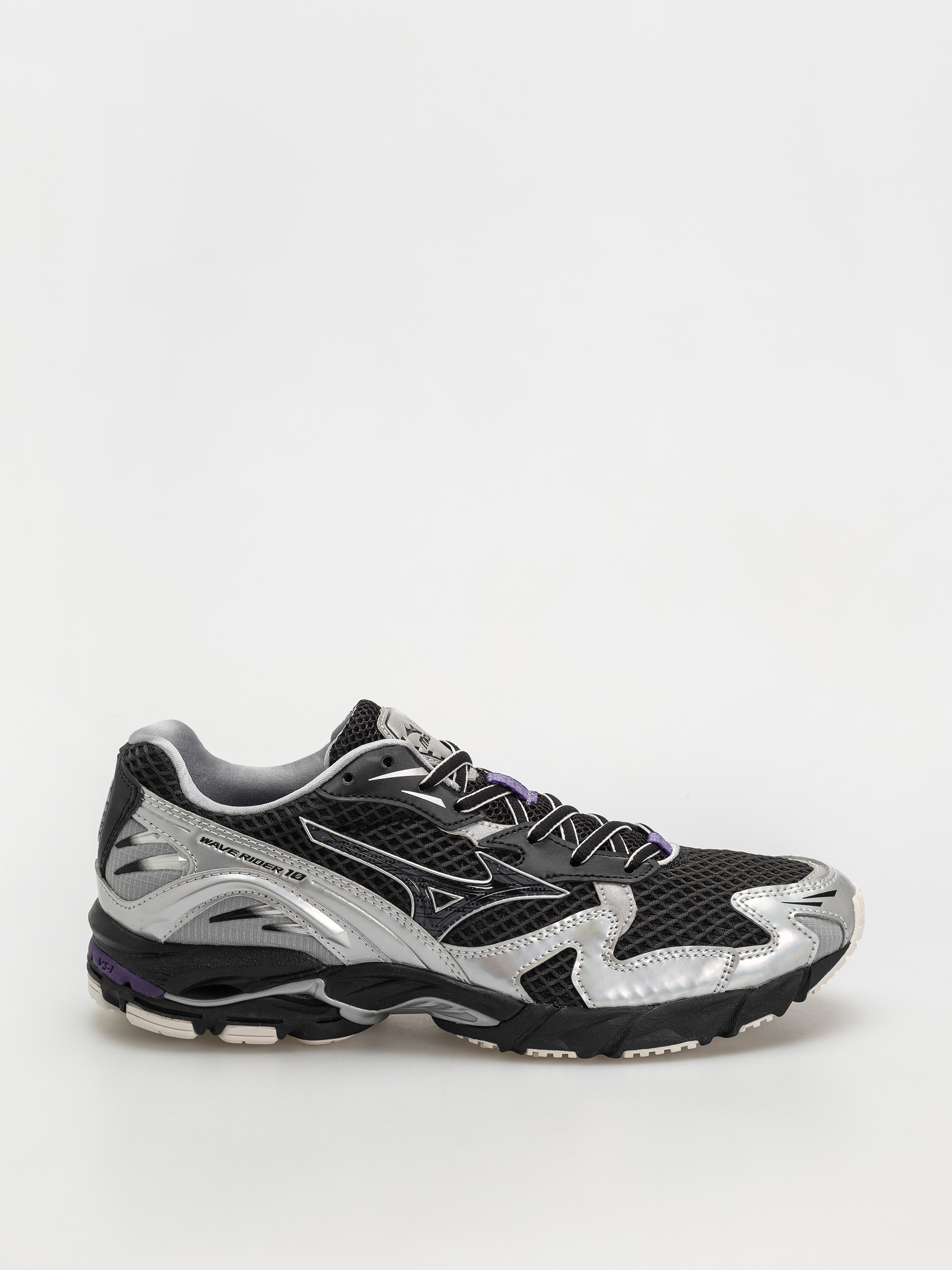Pantofi Mizuno Wave Rider 10 (black/black sand/purple haze)