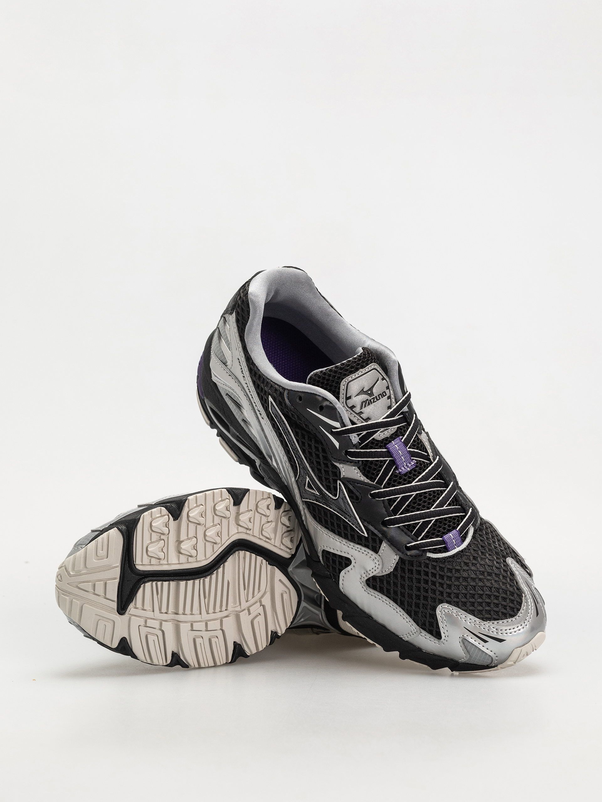 Pantofi Mizuno Wave Rider 10 (black/black sand/purple haze)