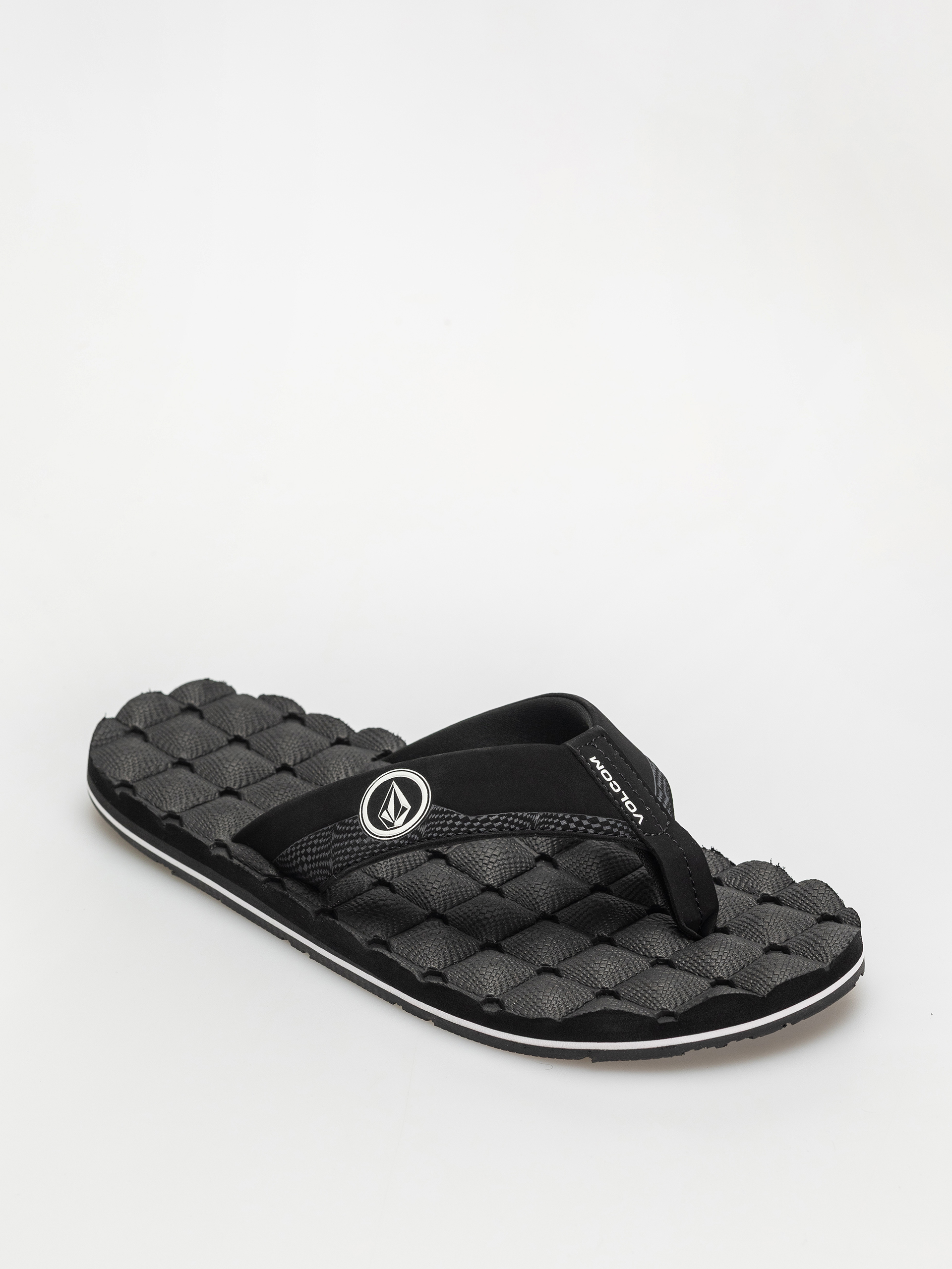 Papuci de plajă Volcom Recliner (black white)