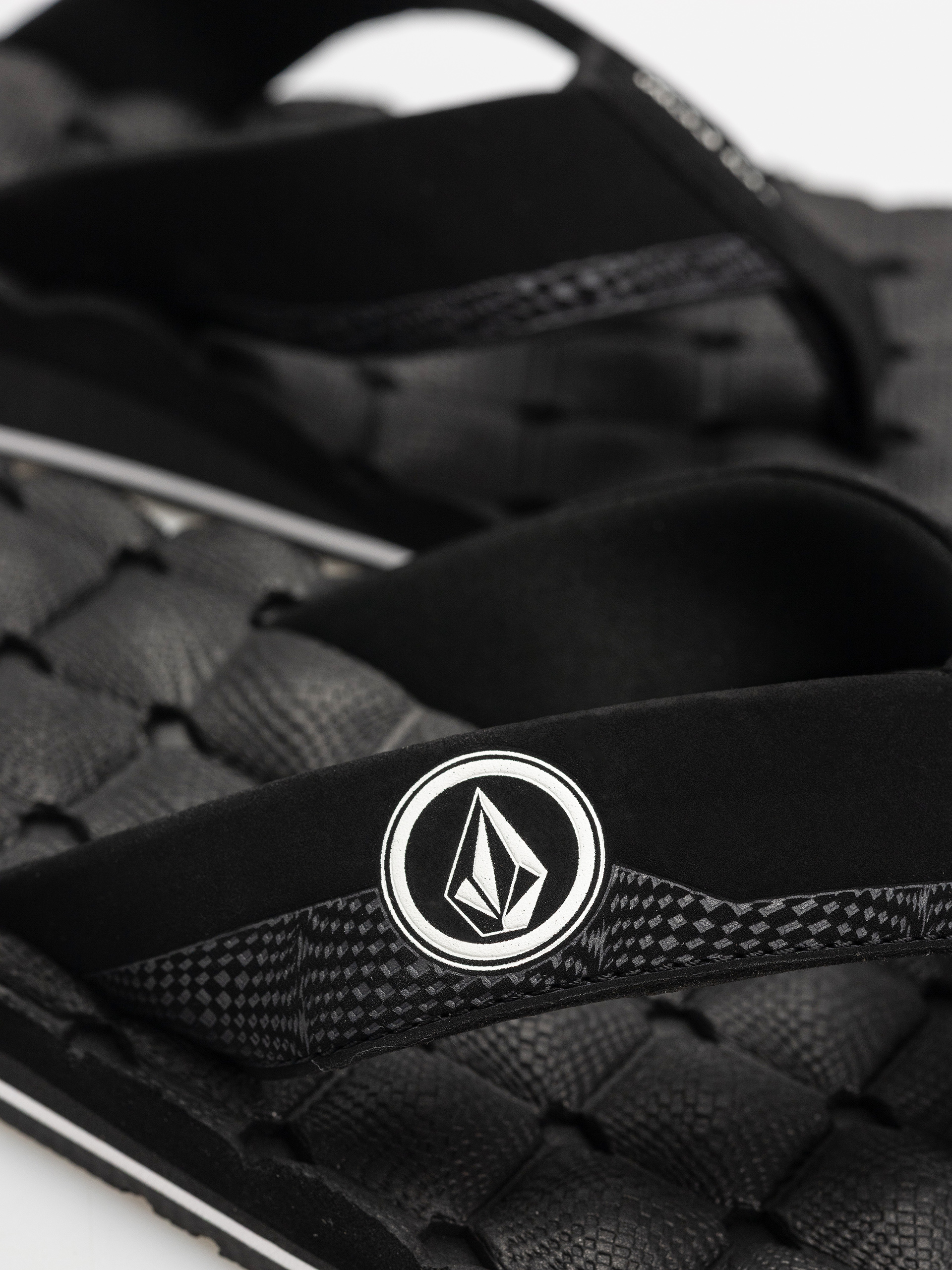 Papuci de plajă Volcom Recliner (black white)