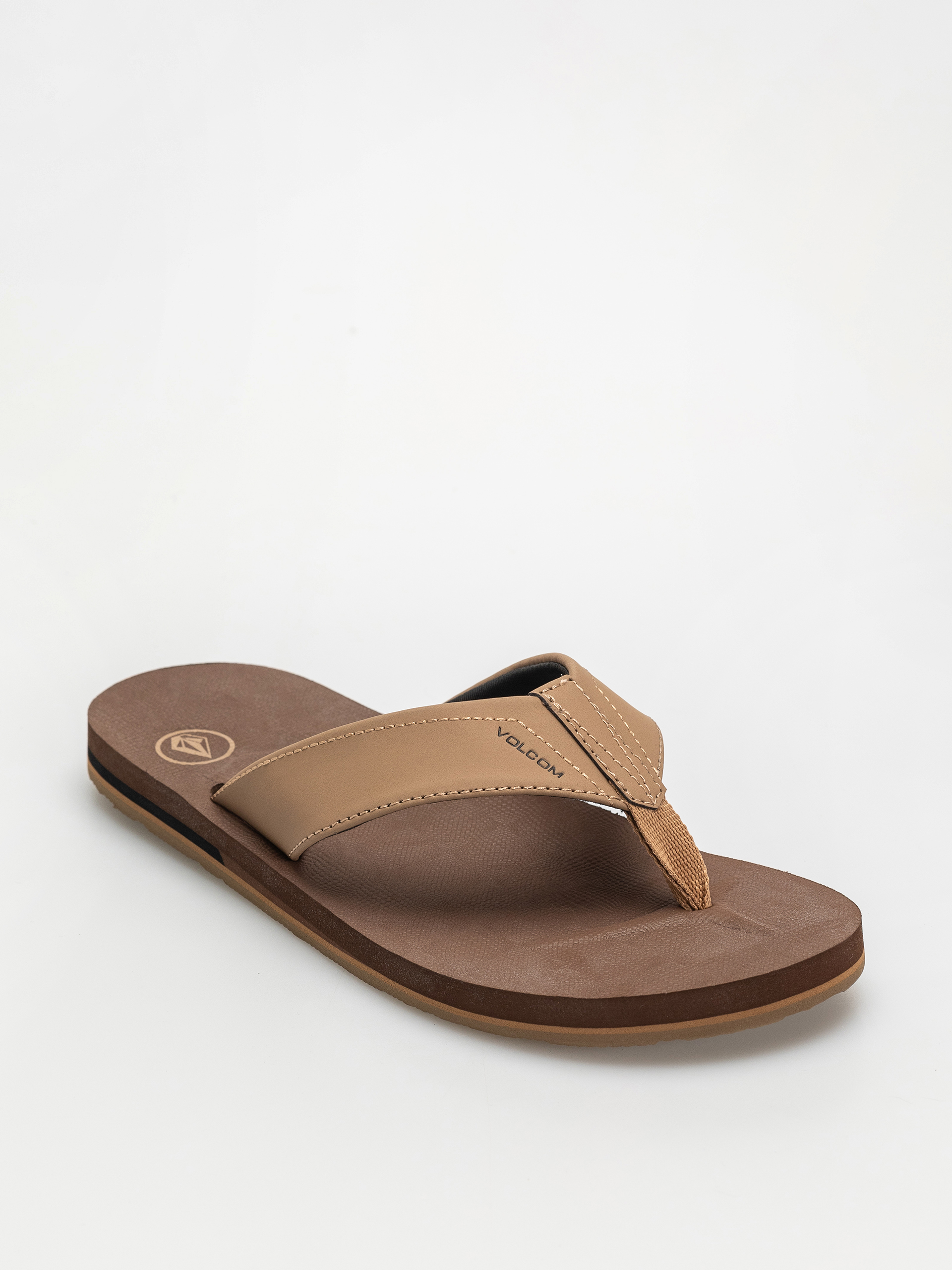 Papuci de plajă Volcom Victor (brown khaki)