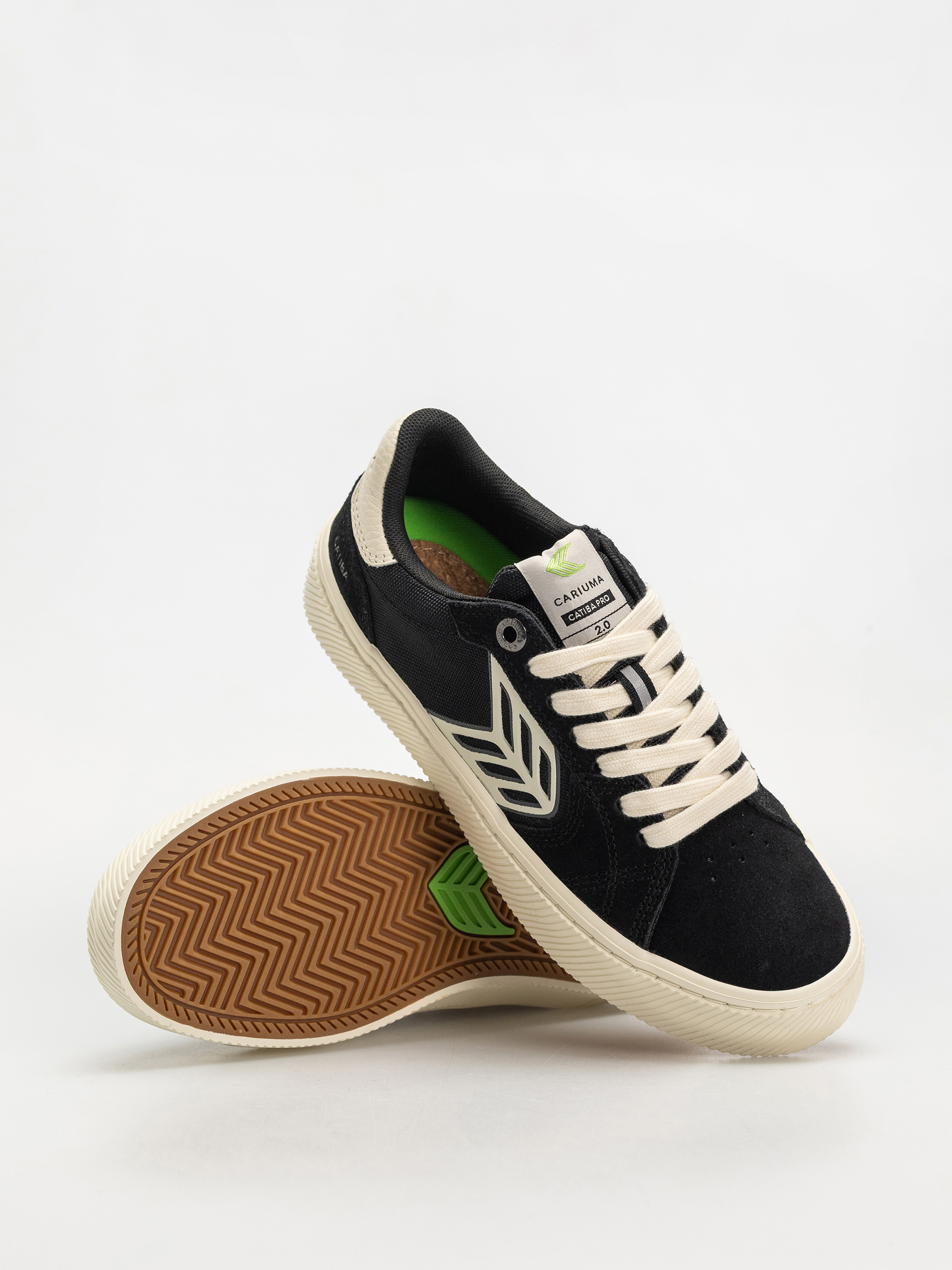 Pantofi Cariuma Catiba Pro 2.0 Wmn (black suede and cordura ivory logo)