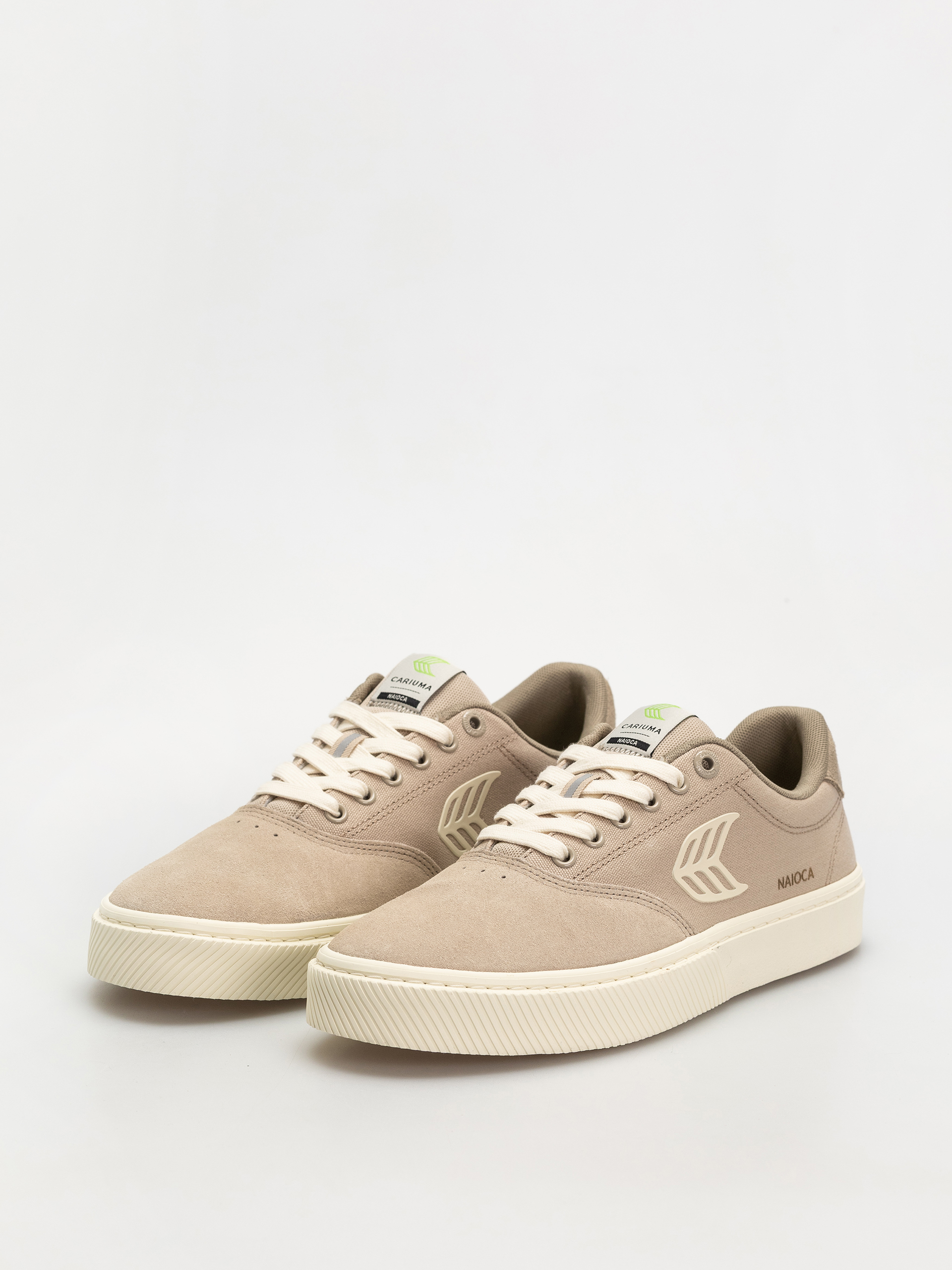 Pantofi Cariuma Naioca Pro (plaza taupe suede and canvas ivory logo laurel oak)