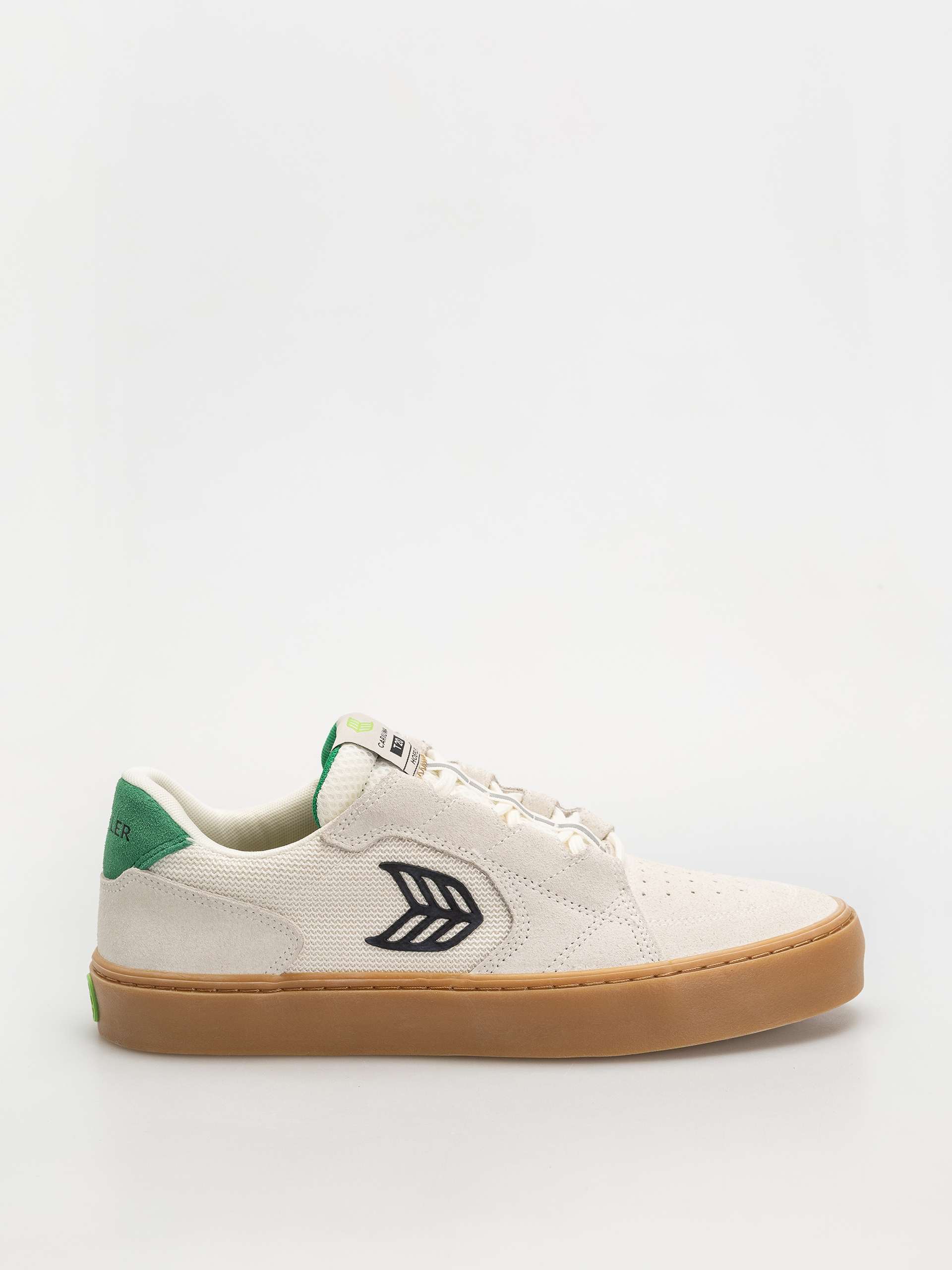 Pantofi Cariuma T20 Pro (gum smoke white suede and mesh black logo green)