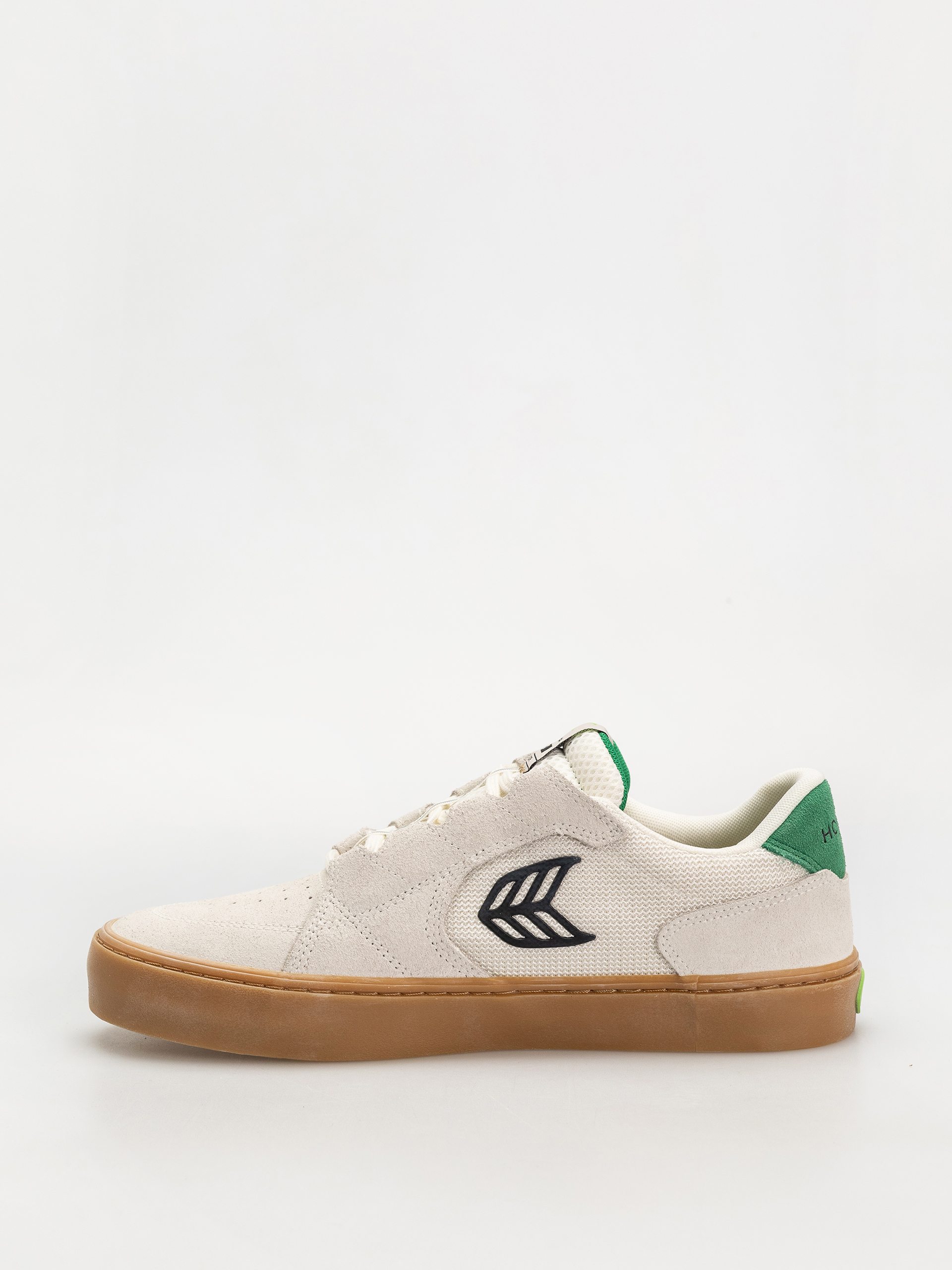 Pantofi Cariuma T20 Pro (gum smoke white suede and mesh black logo green)
