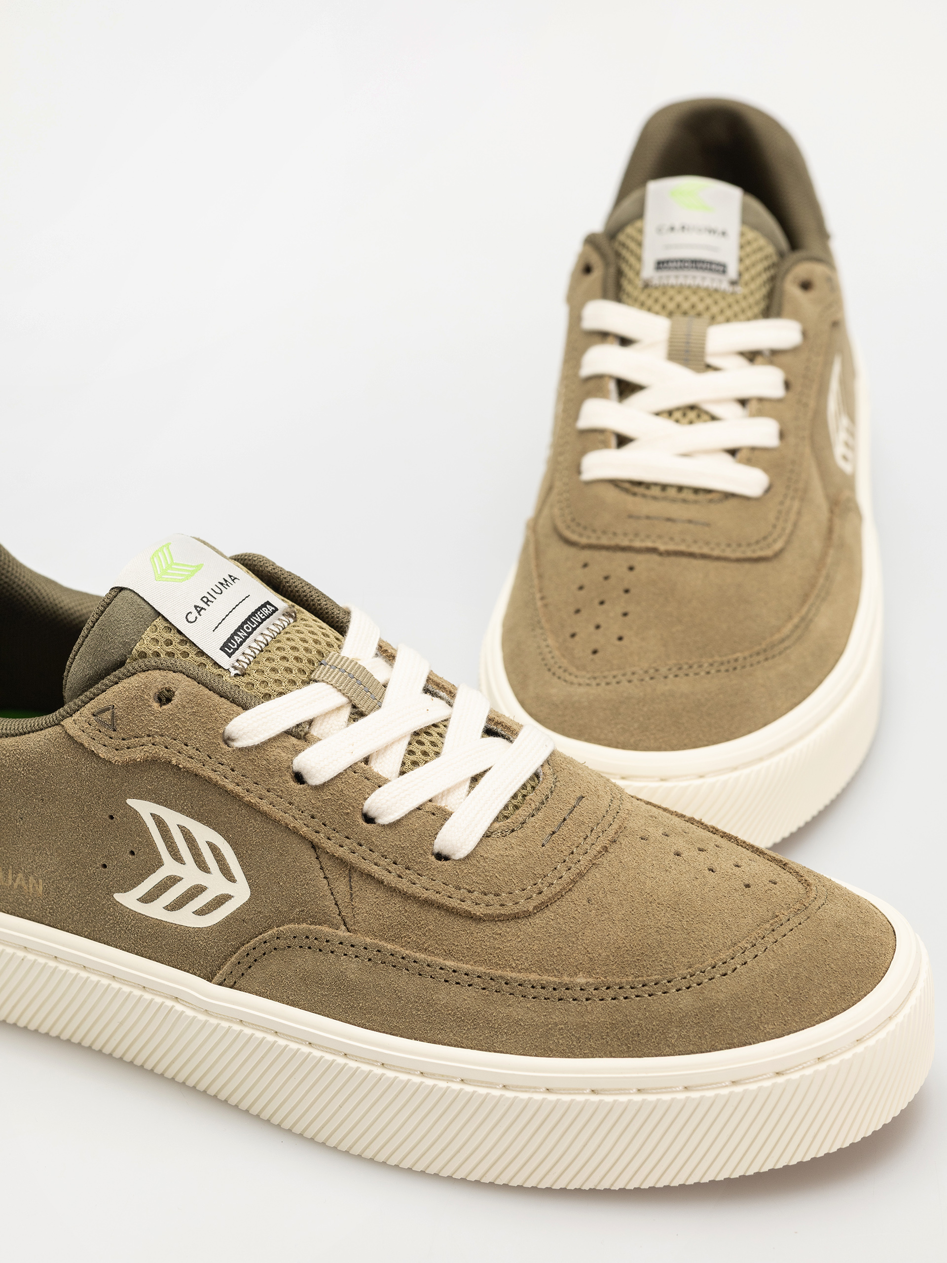Pantofi Cariuma Luan Pro (olive green suede ivory logo burnt olive)