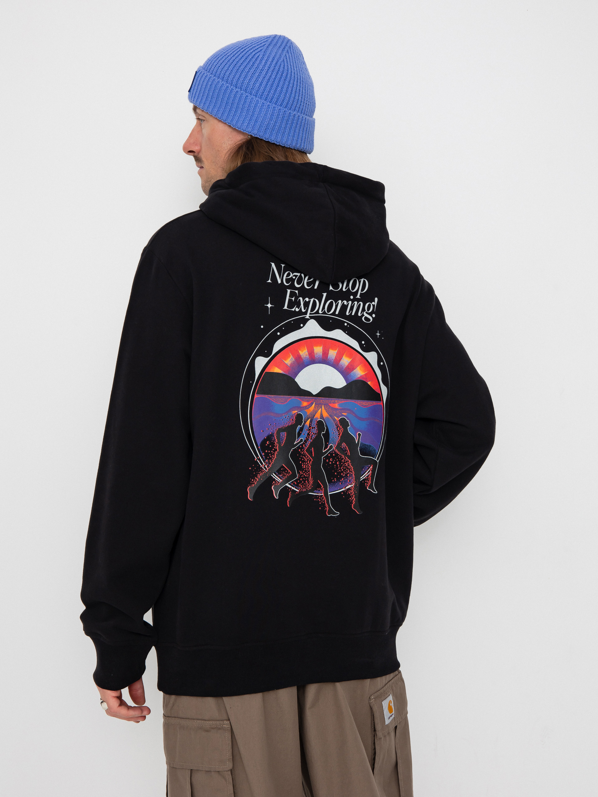 Hanorac cu glugă The North Face Never Stop Relaxed HD (tnf black)