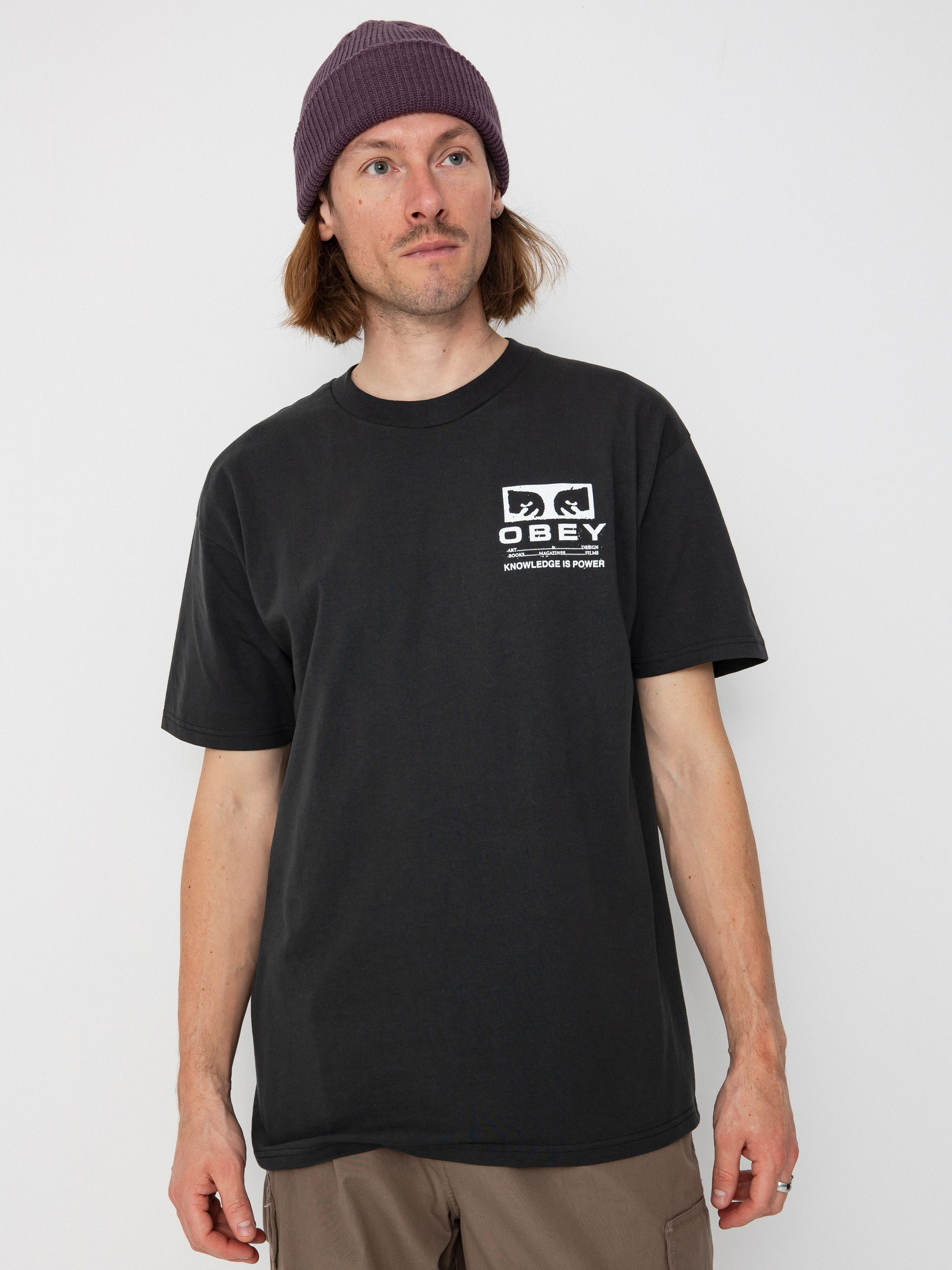 Tricou OBEY Permission (vintage black)