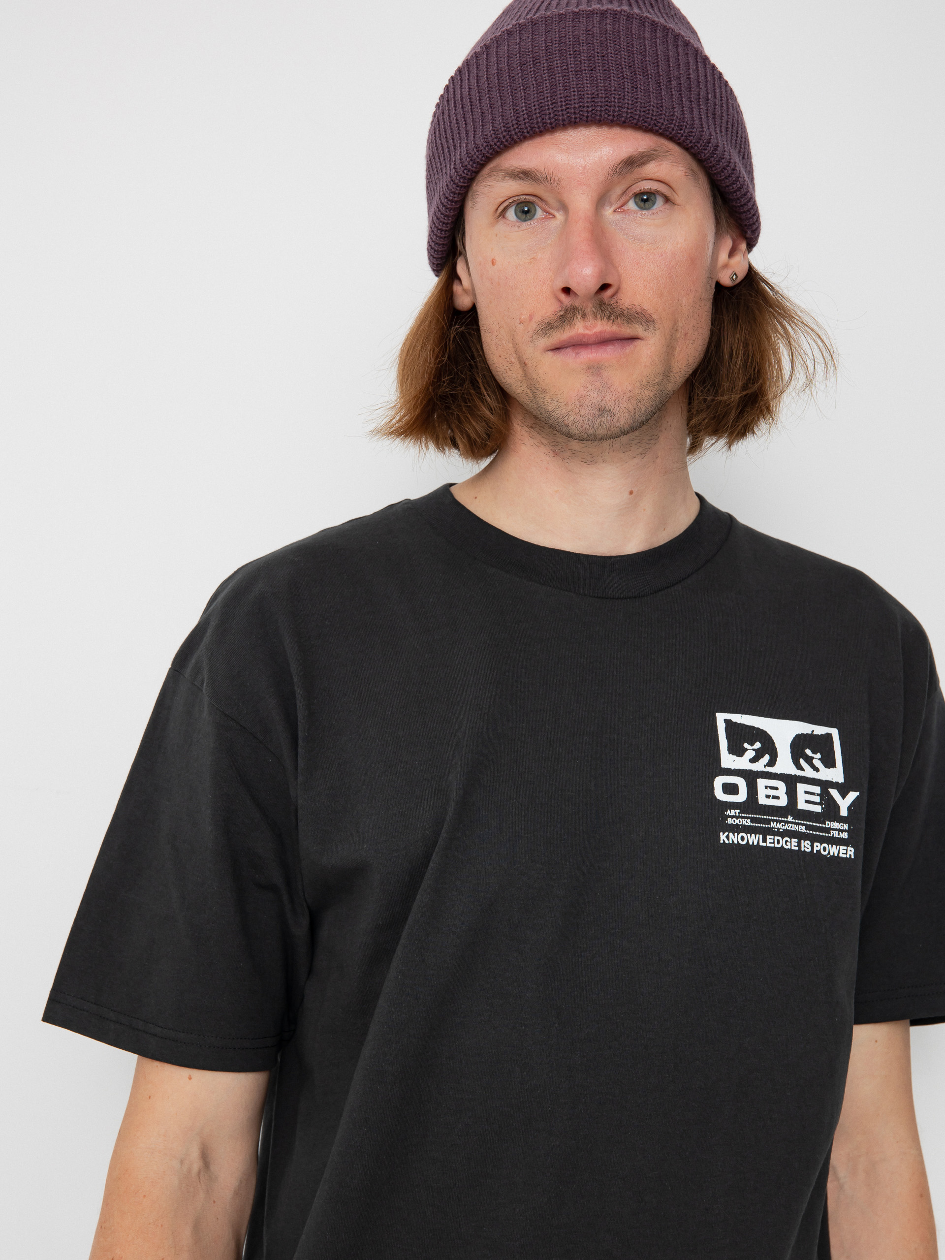 Tricou OBEY Permission (vintage black)