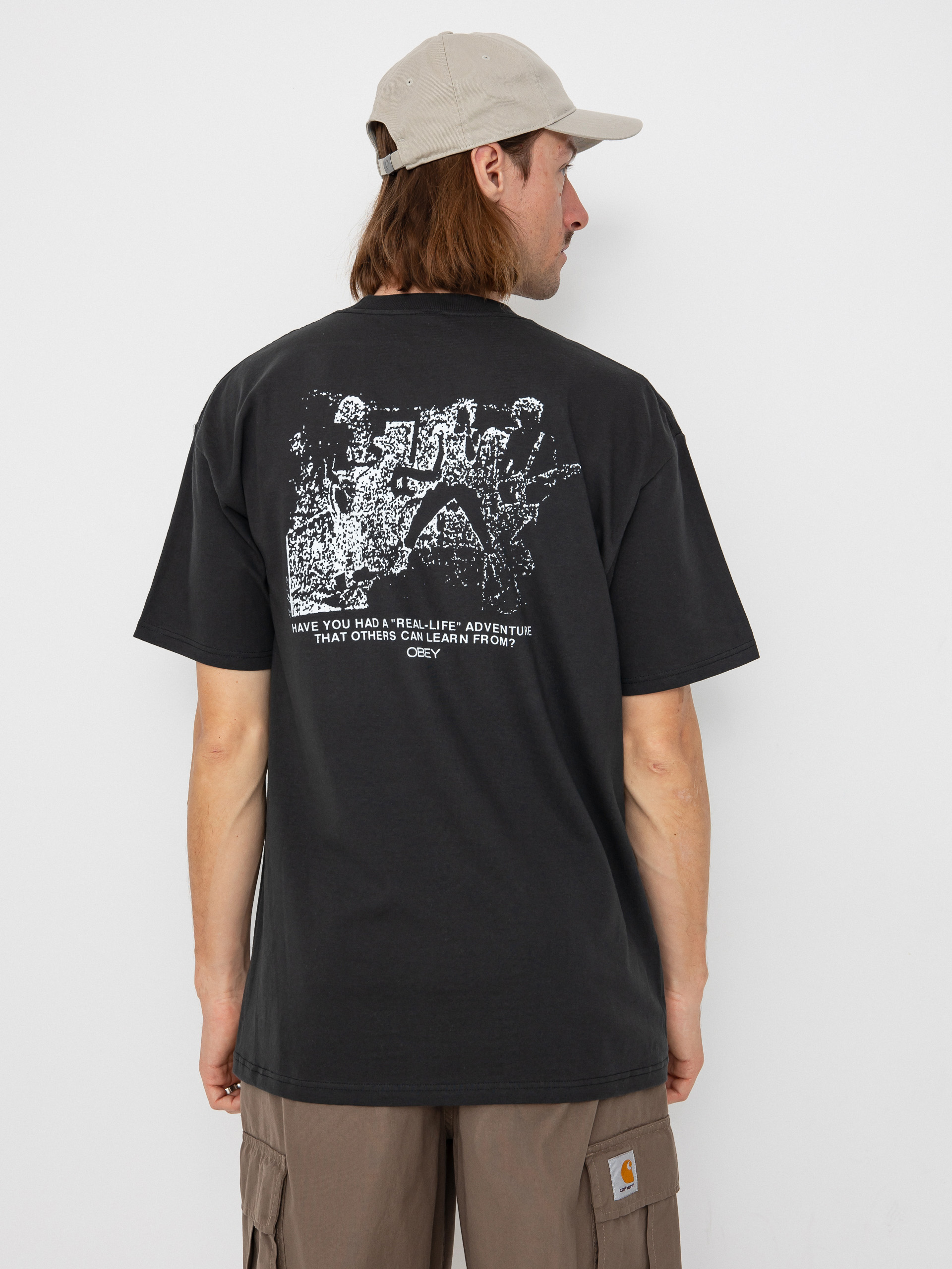 Tricou OBEY Real Life (vintage black)