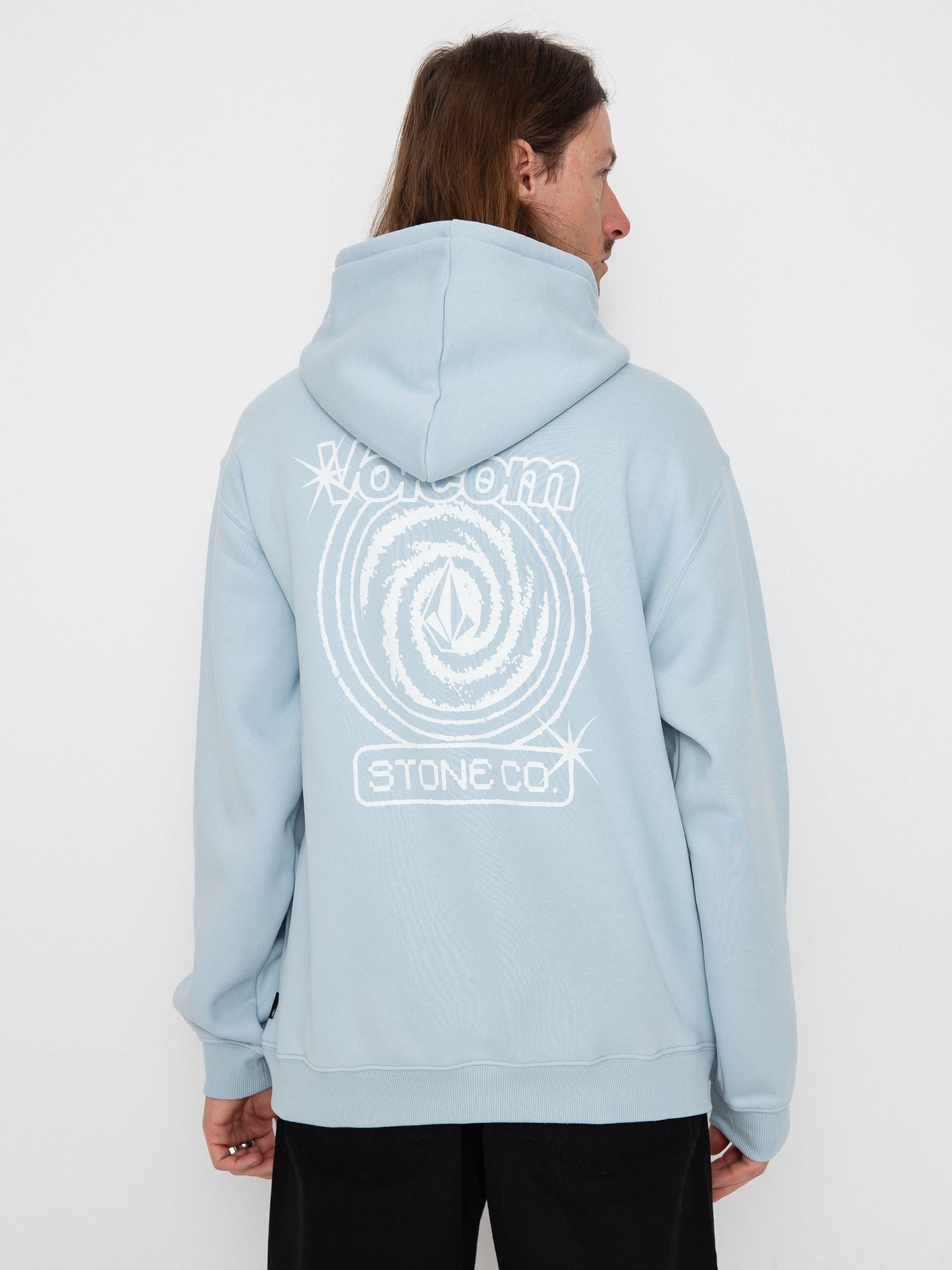 Hanorac cu glugă Volcom Watanite HD (carolina blue)