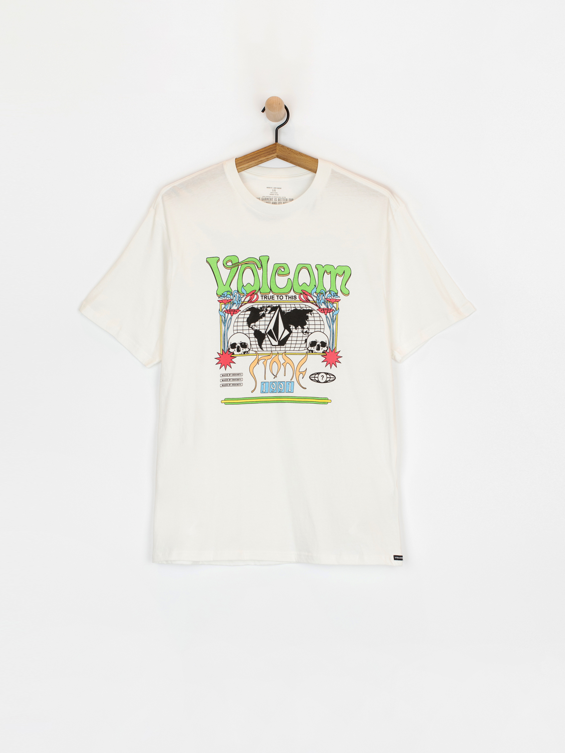 Tricou Volcom Worldly (off white)