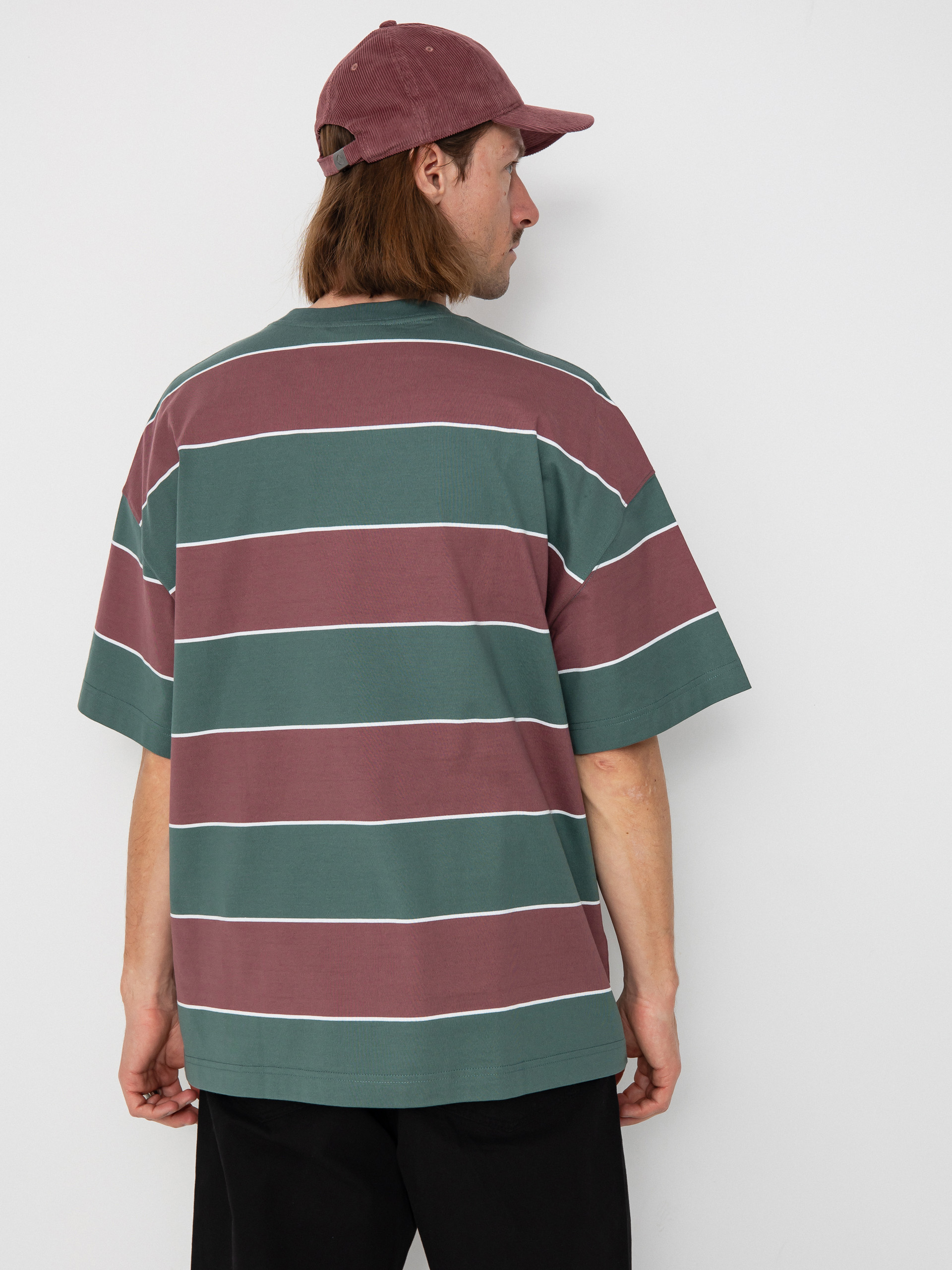 Tricou Carhartt WIP Quinby (quinby stripe/silver pine)