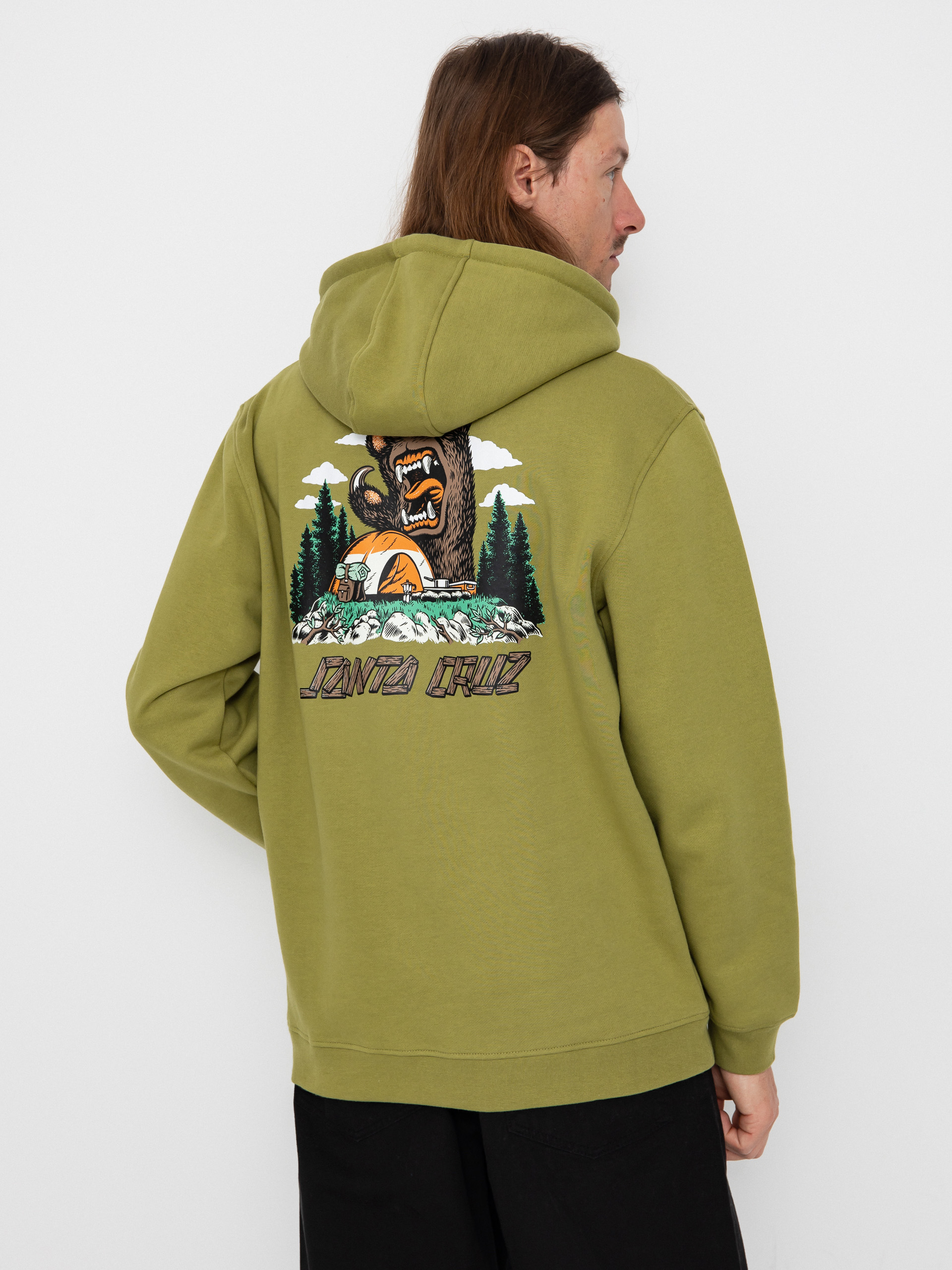 Hanorac cu glugă Santa Cruz Screaming Grizzly HD (iguana)