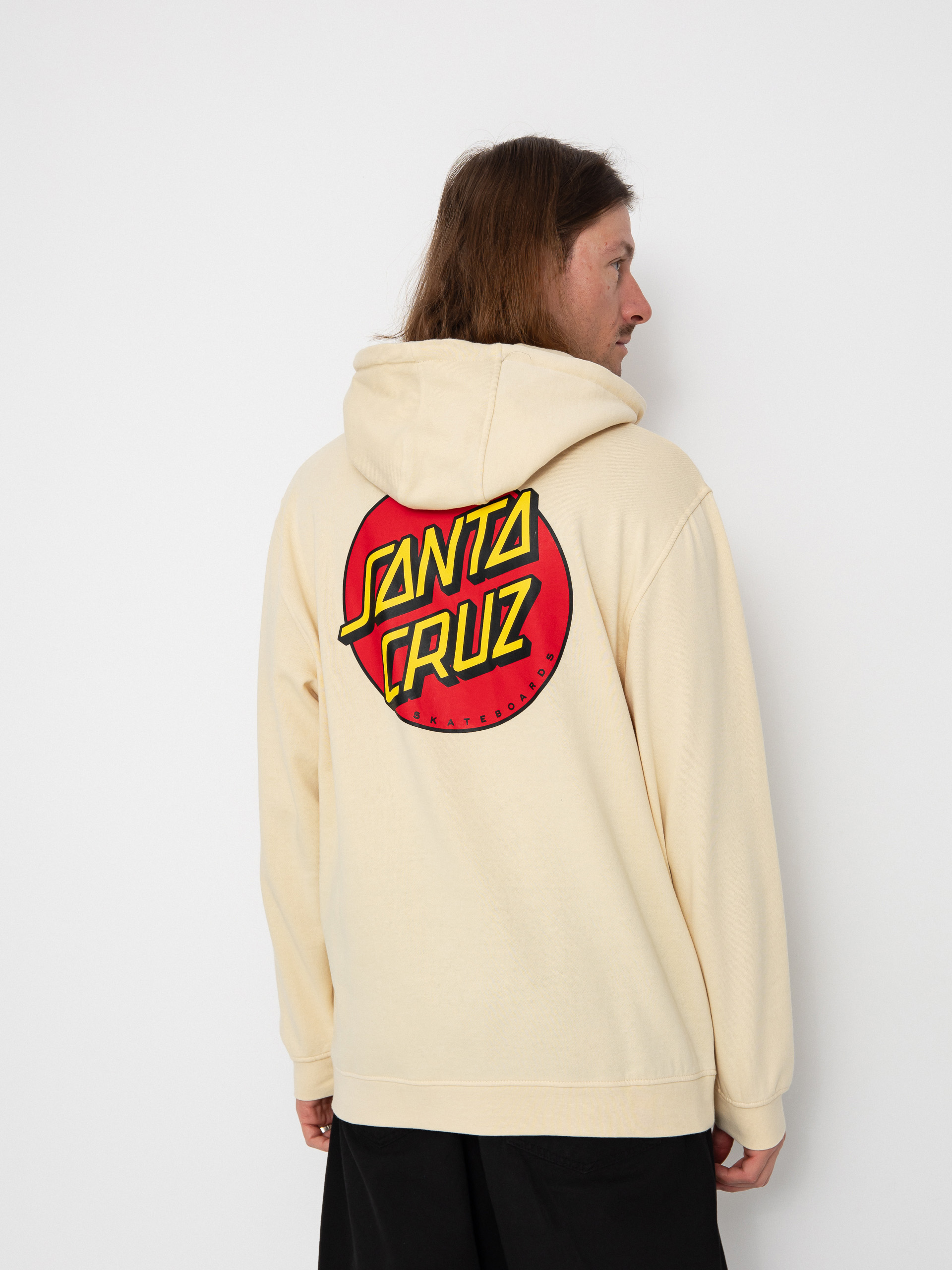 Hanorac cu glugă Santa Cruz Classic Dot Chest HD (blond wood)