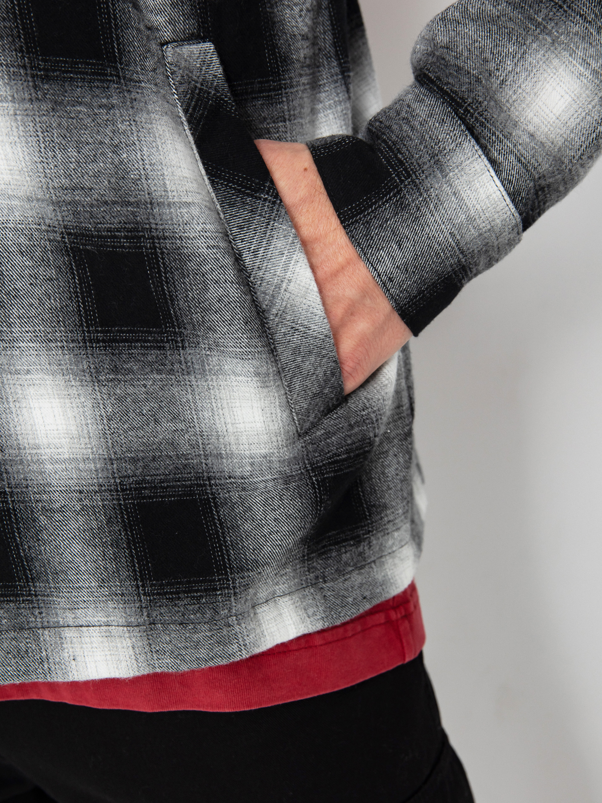 Cămașă Spitfire Demonseed Hooded Flannel (black/white/multi color embroideries)