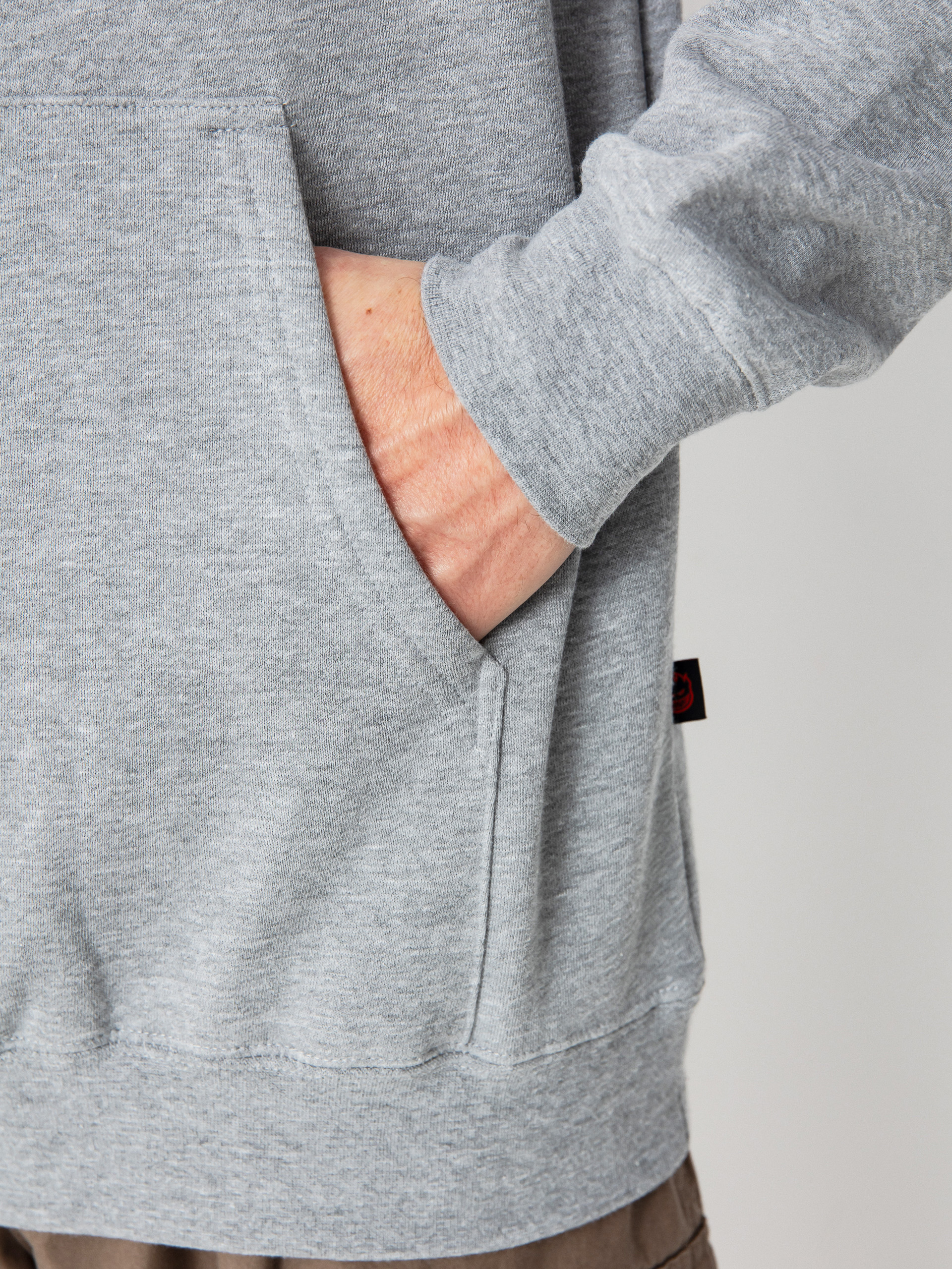 Hanorac cu glugă Spitfire Immortal Fire Emb HD (grey heather)