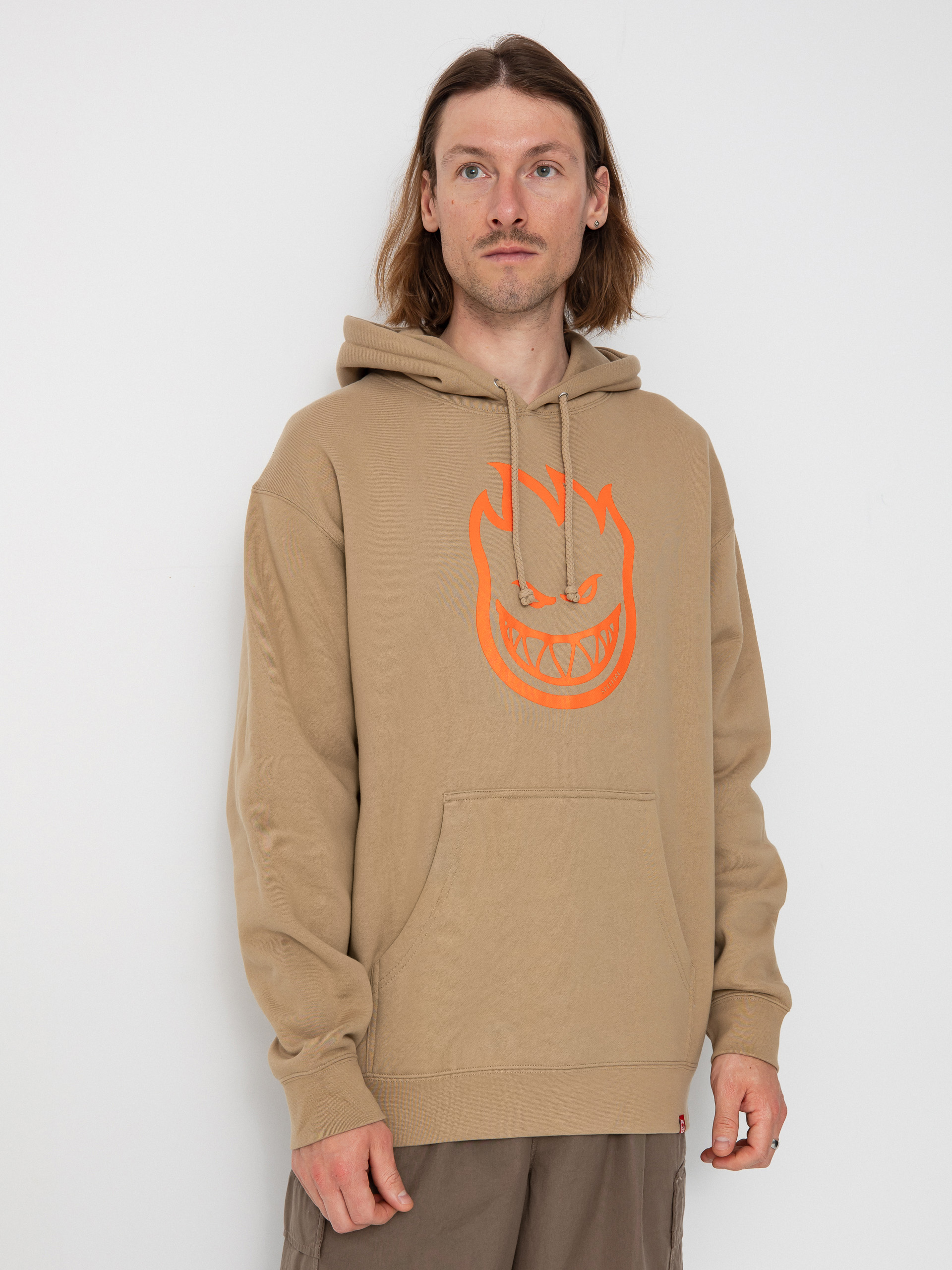 Hanorac cu glugă Spitfire Bighead HD (sandstone/orange print)