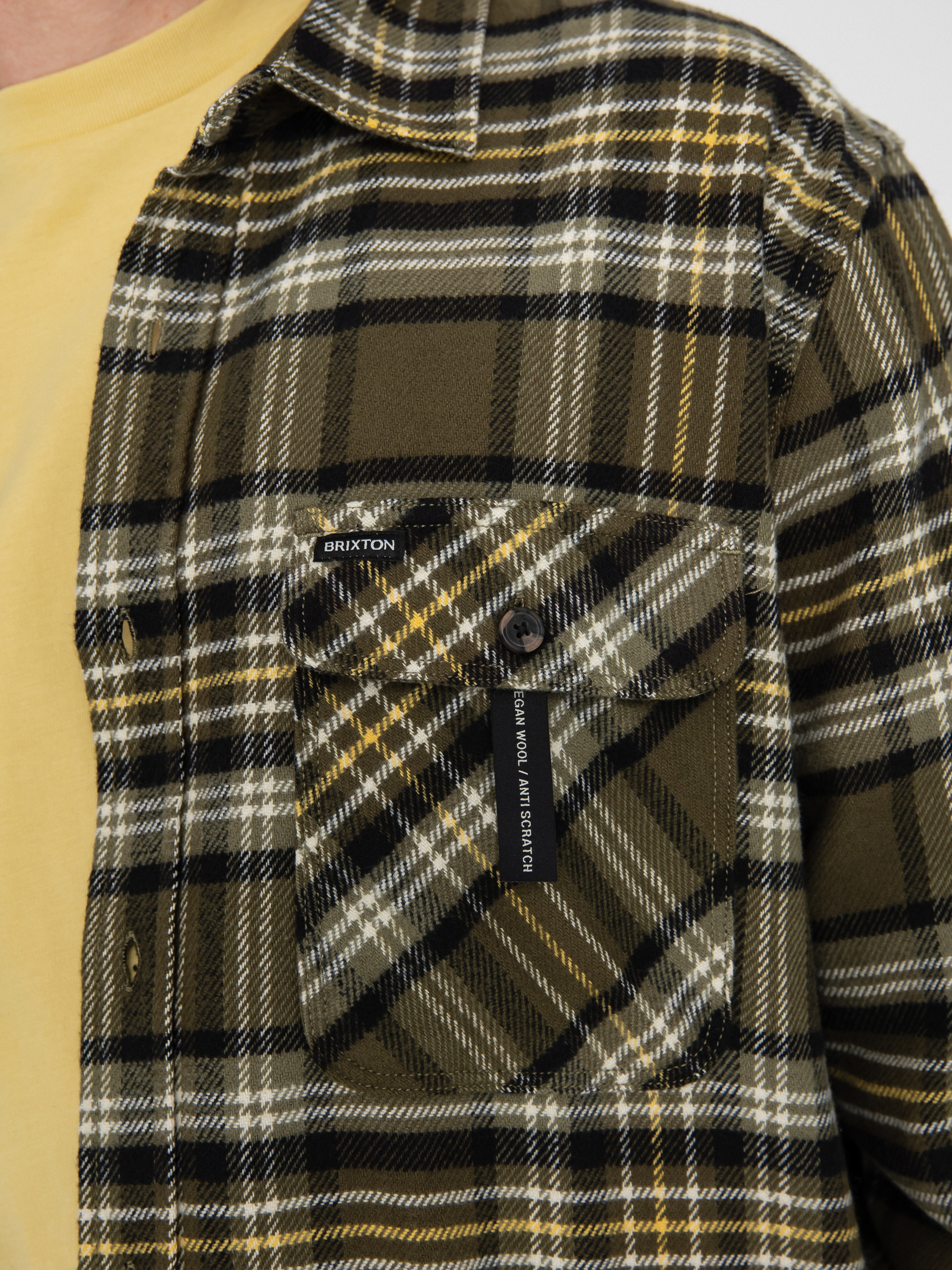 Cămașă Brixton Bowery Flannel (ivy green/olive surplus/black)