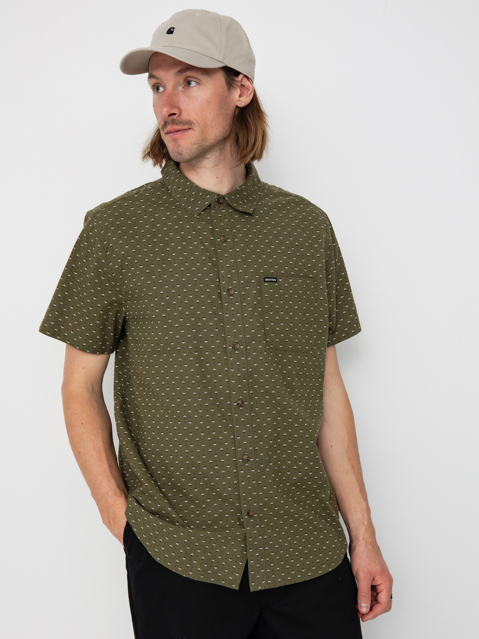 Cămașă Brixton Charter Print (ivy green/micro floral)