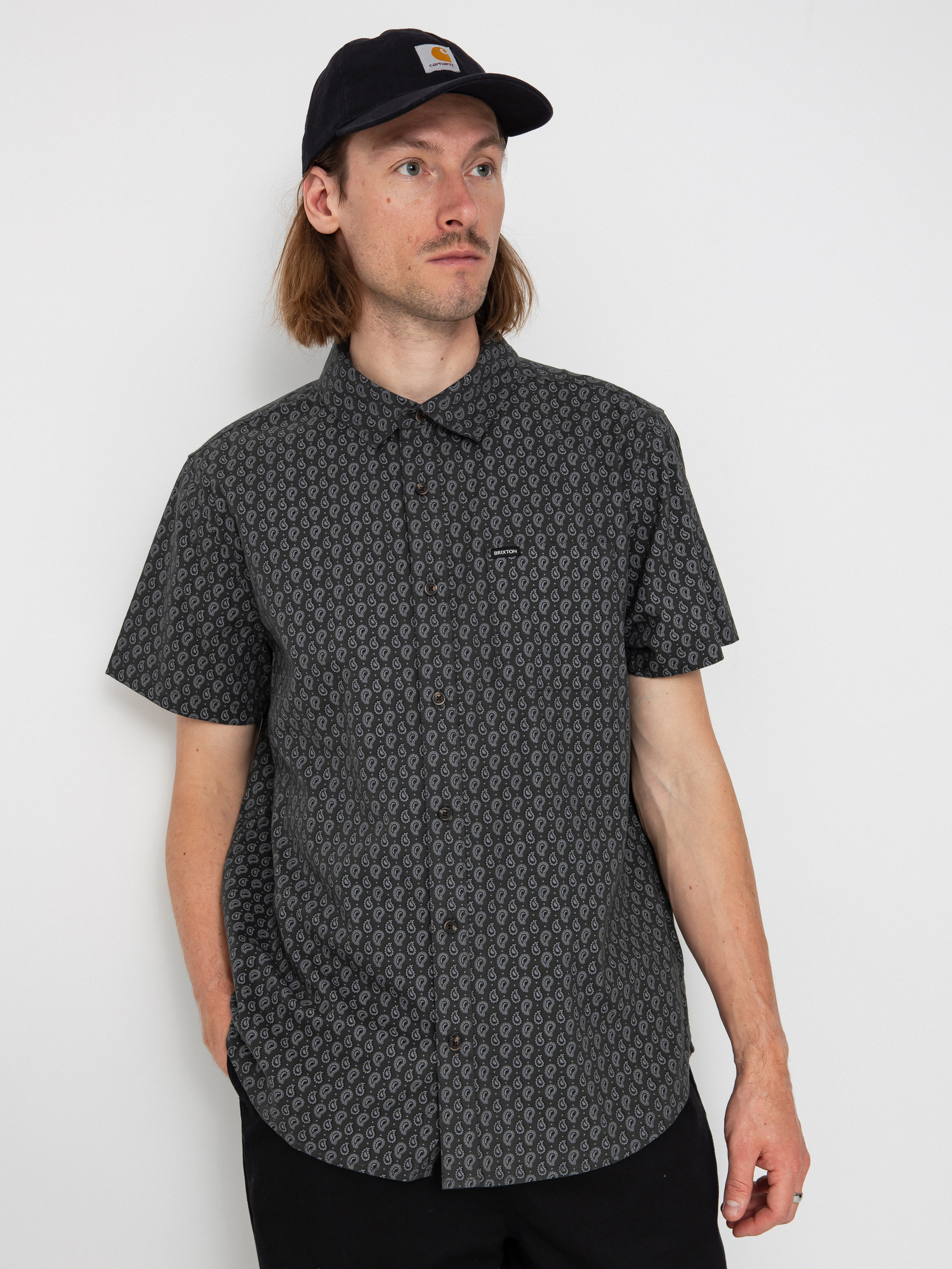 Cămașă Brixton Charter Print (washed black/paisley)