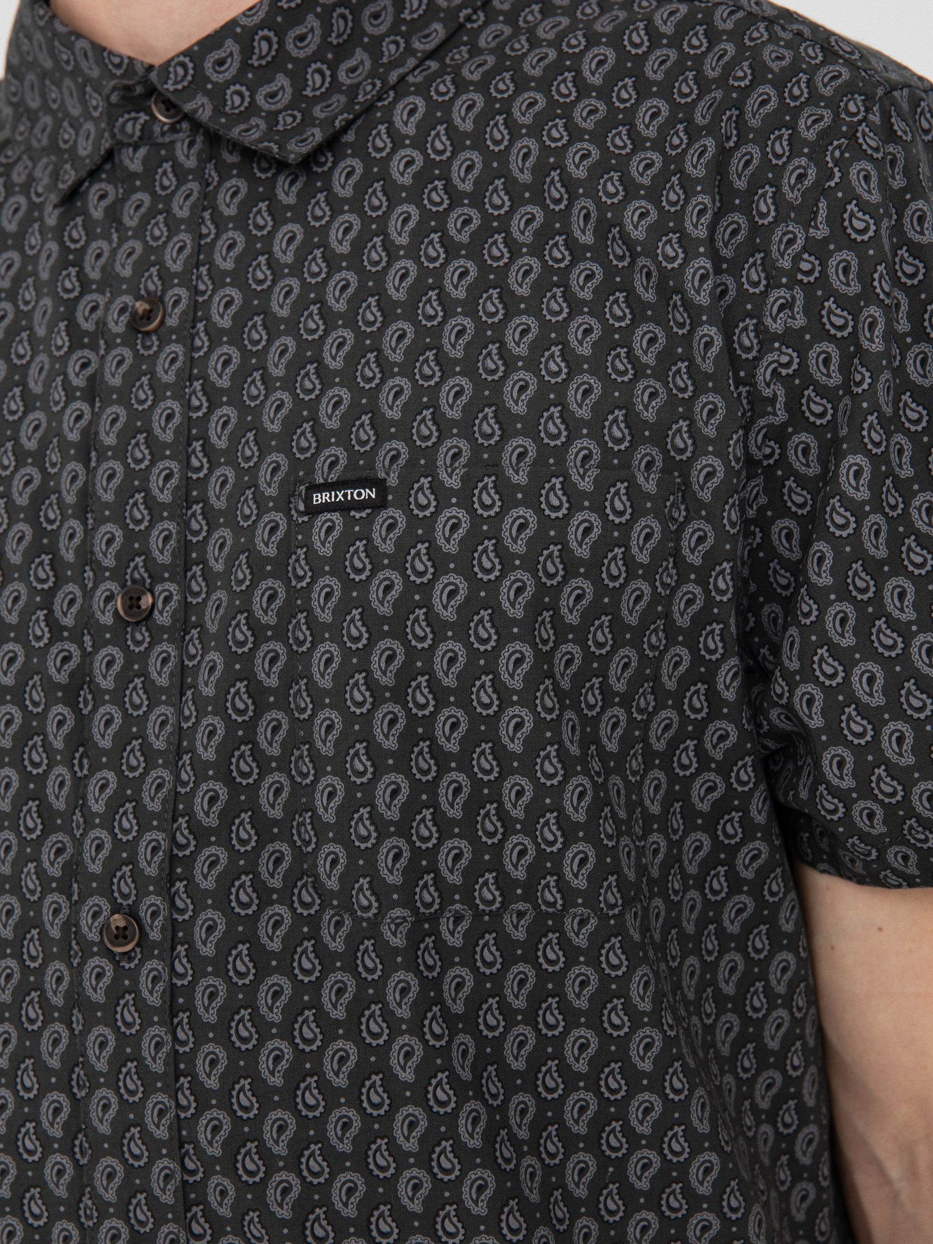 Cămașă Brixton Charter Print (washed black/paisley)