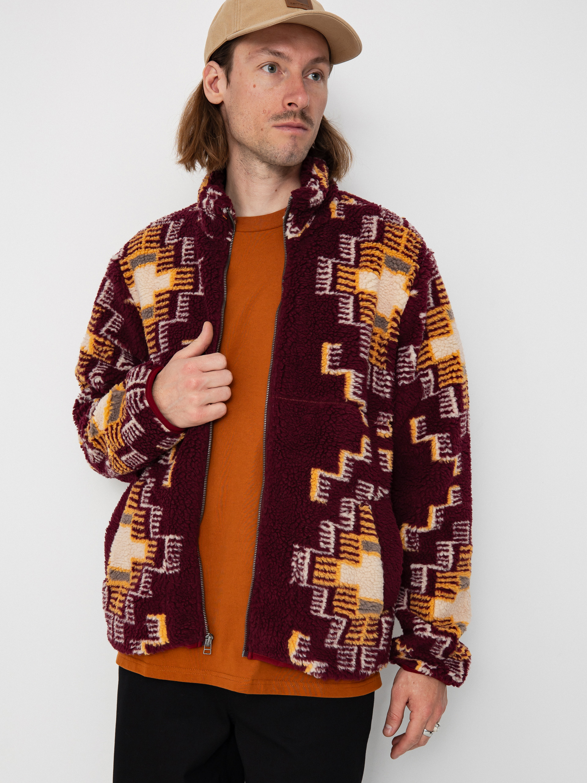 Geacă Brixton Arctic Fleece Mock Neck (light cabernet)