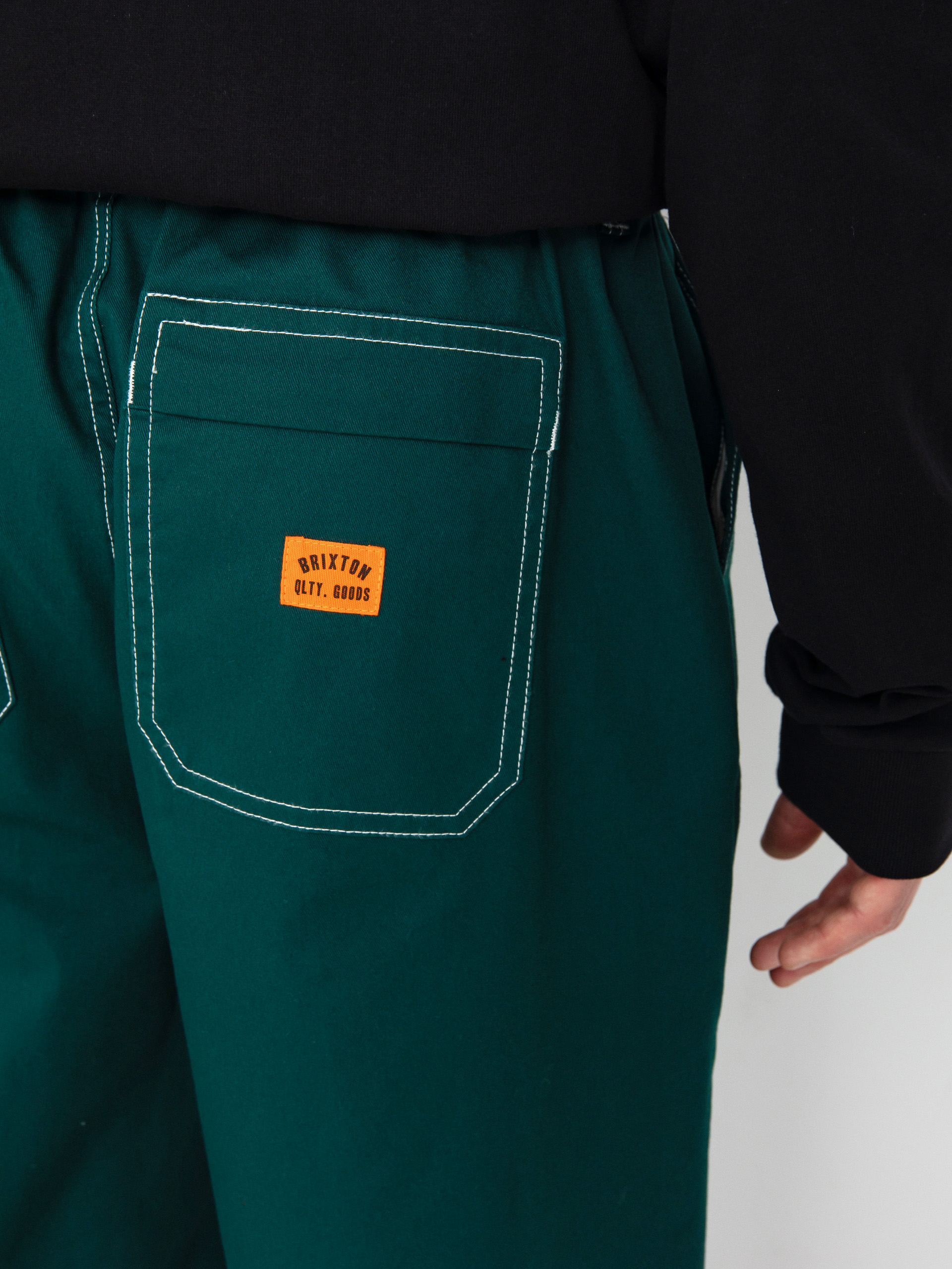 Pantaloni Brixton Baggy Skate (deep emerald)