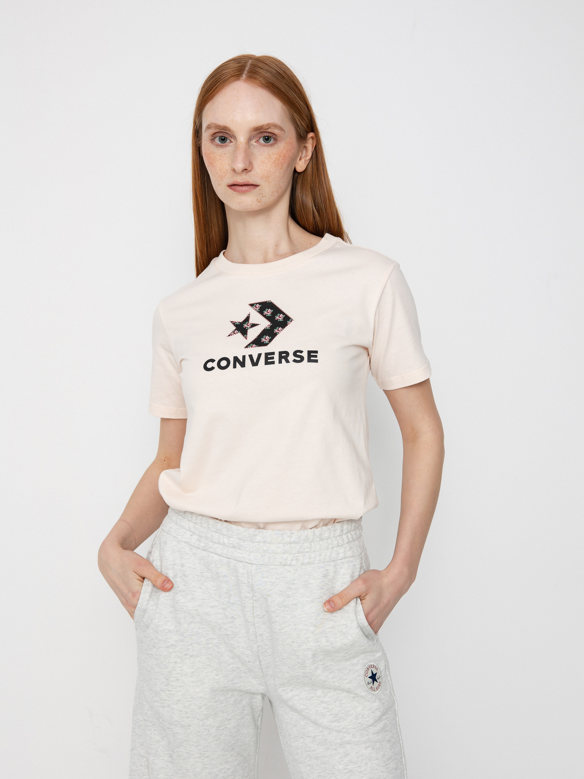 Tricou Converse Star Chevron Infill Wmn (pale petal)