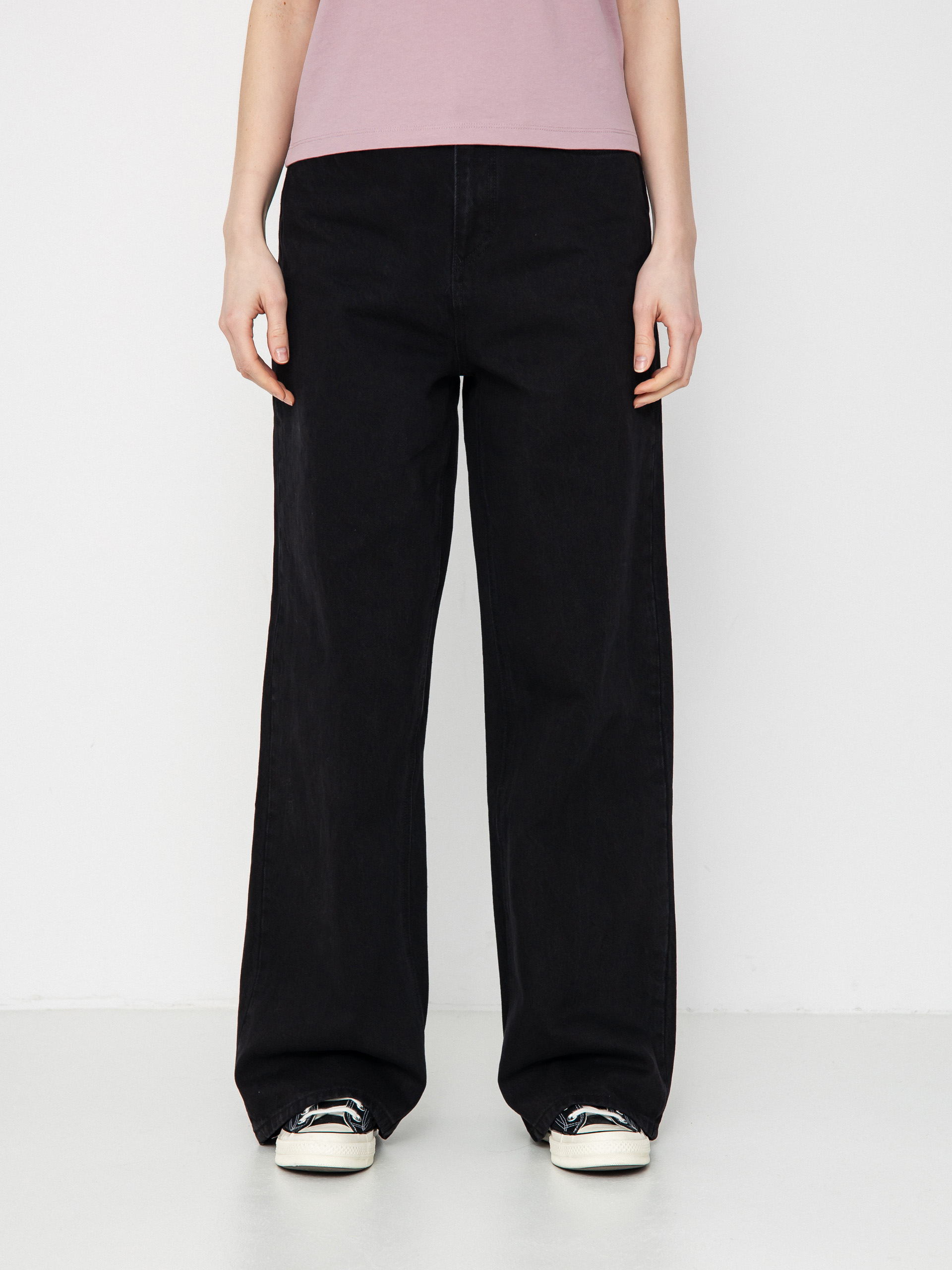 Pantaloni Volcom Stoned Bf Hirise Wmn (black)