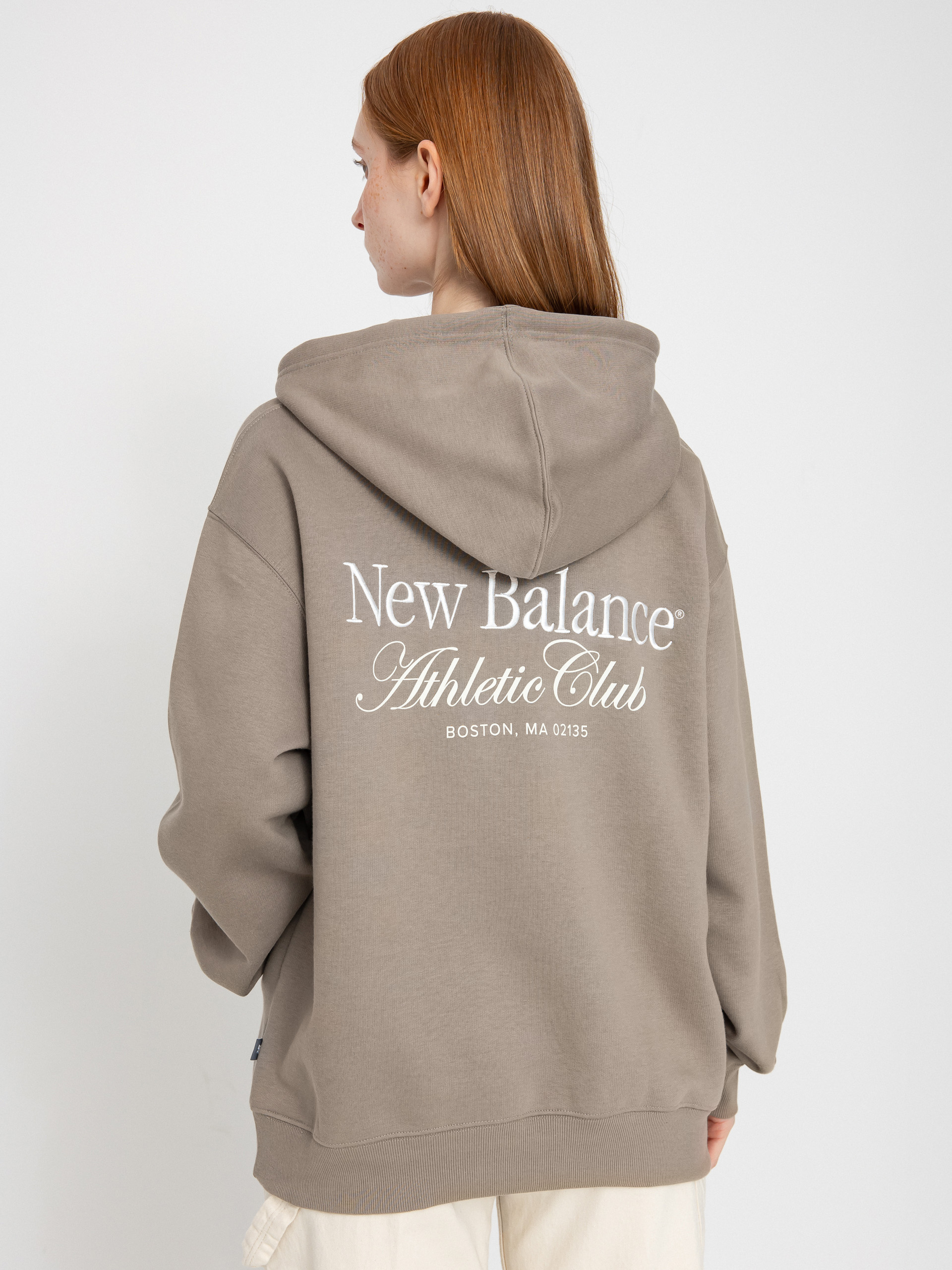 Hanorac cu glugă New Balance Athletics Club HD Wmn (dockside)