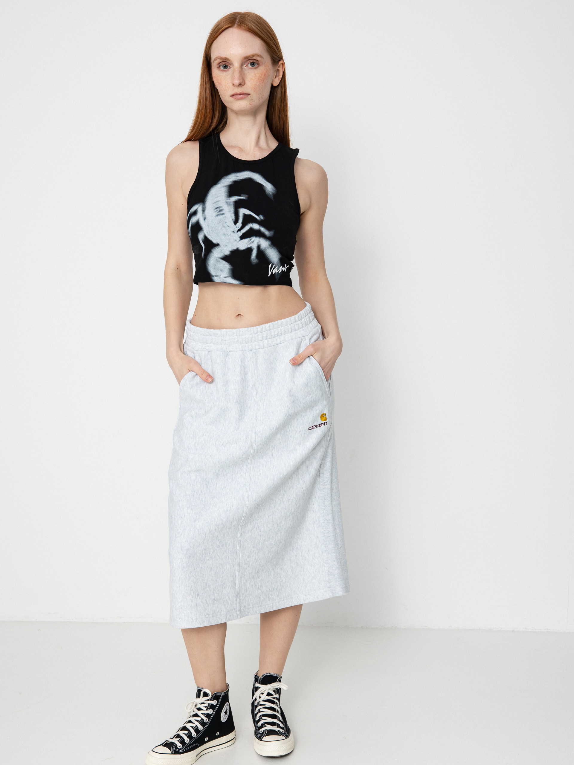 Fustă Carhartt WIP American Script Wmn (ash heather)