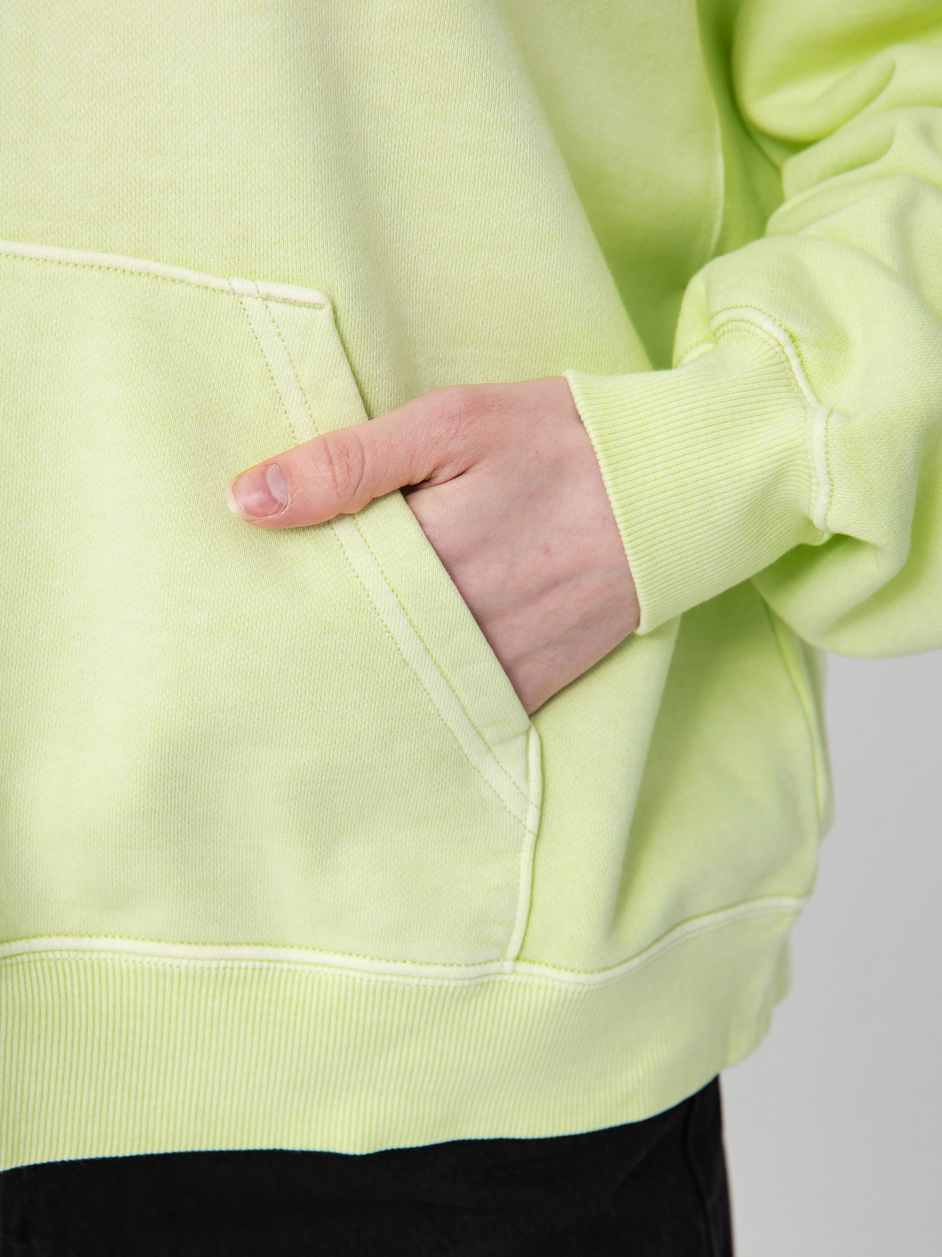 Hanorac cu glugă Carhartt WIP Benton HD Wmn (air green)