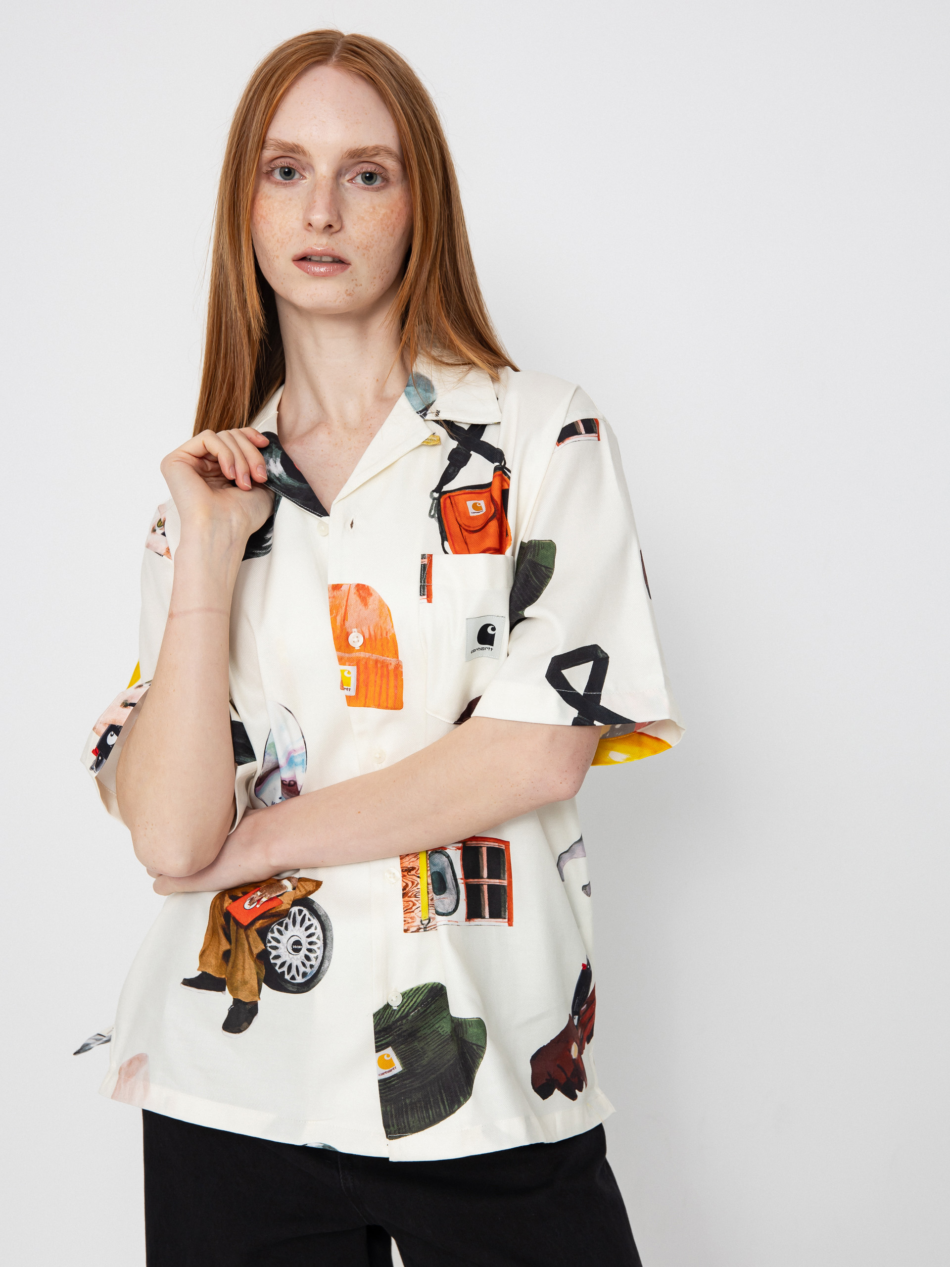 Cămașă Carhartt WIP Jacob Rochester Wmn (jacob rochester print/wax)