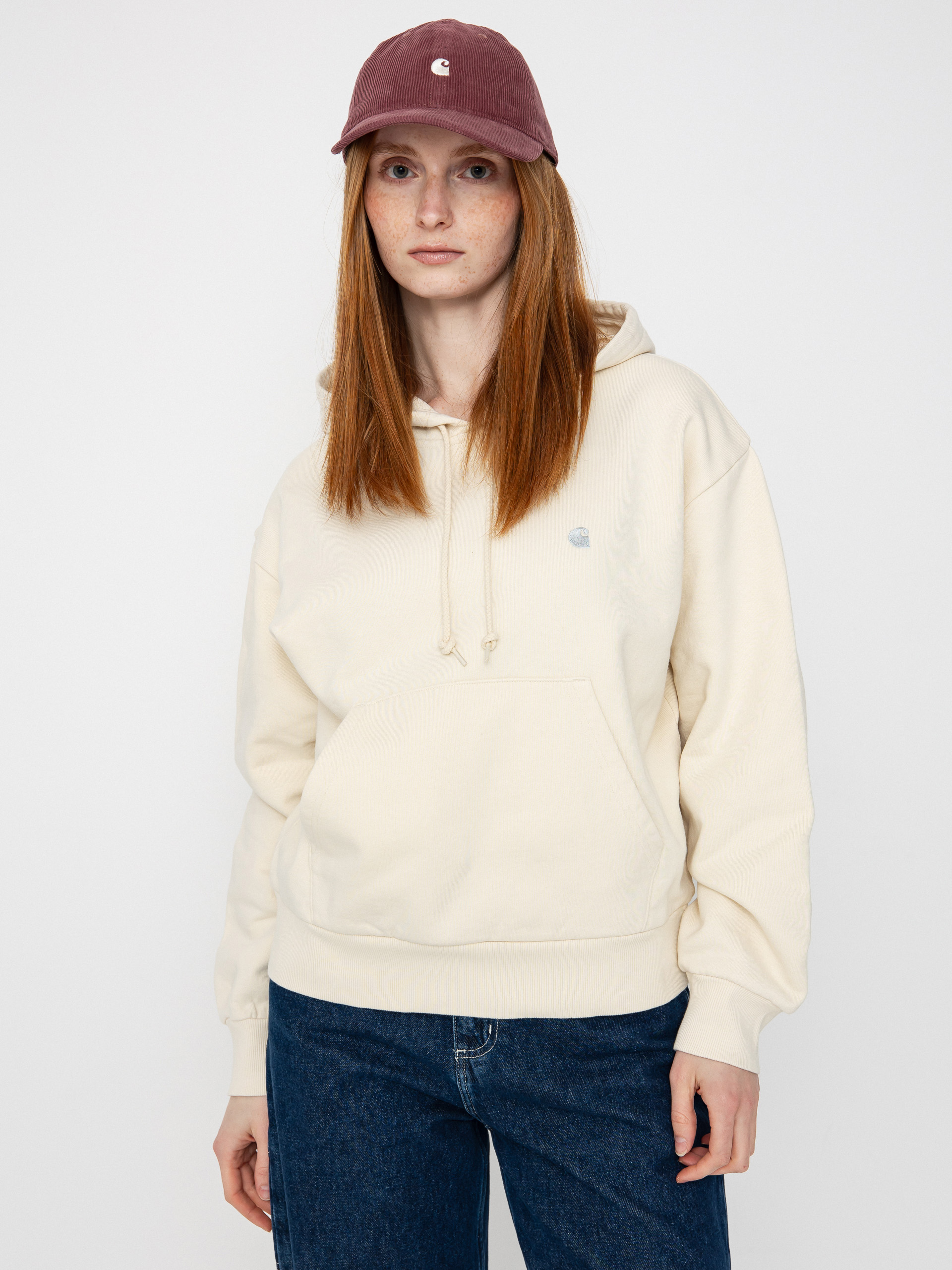 Hanorac cu glugă Carhartt WIP Casey HD Wmn (natural/silver)