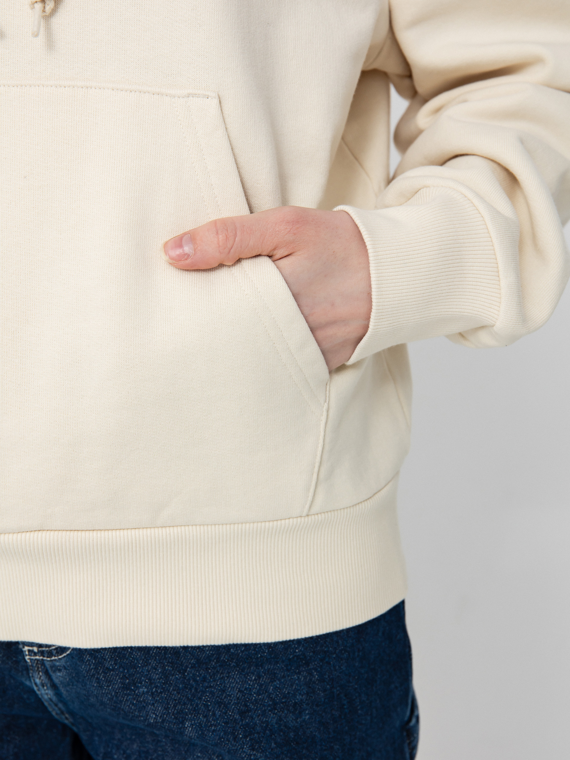 Hanorac cu glugă Carhartt WIP Casey HD Wmn (natural/silver)