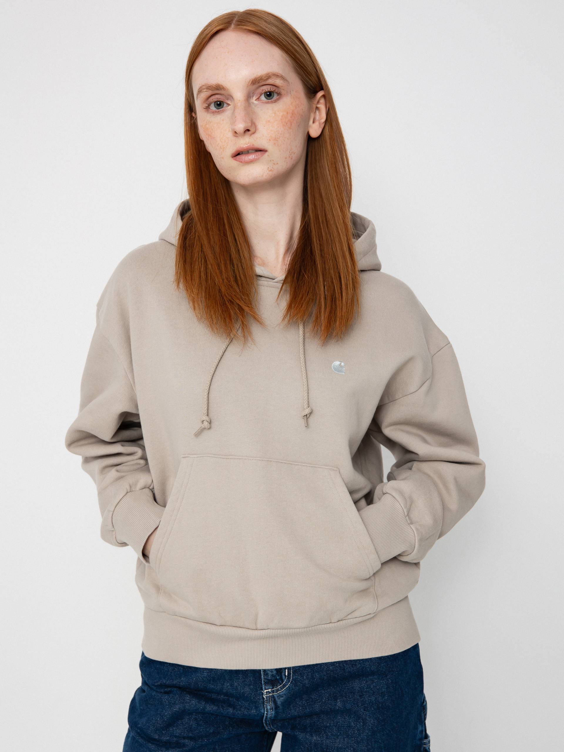 Hanorac cu glugă Carhartt WIP Casey HD Wmn (dusky beige/silver)