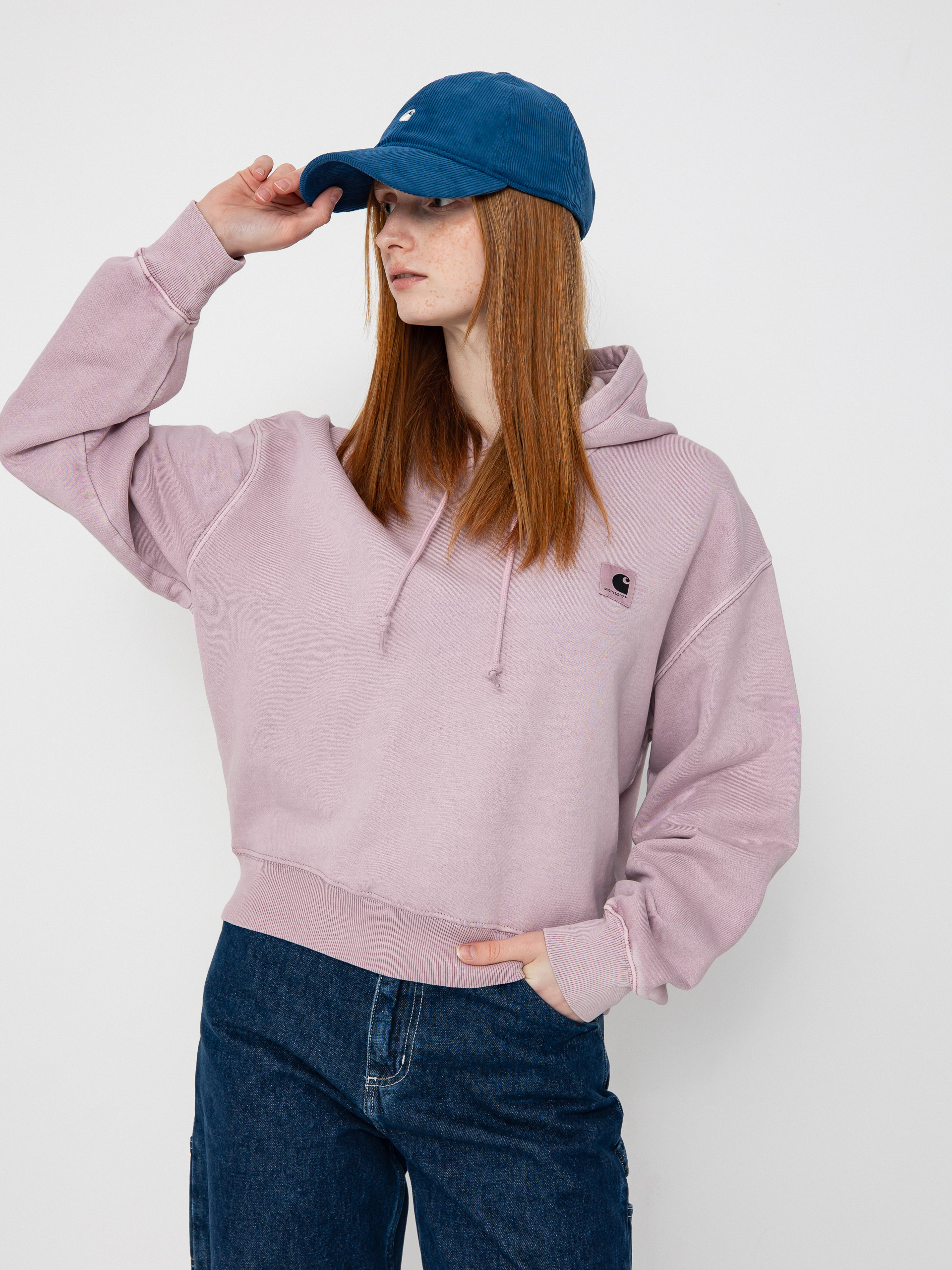 Hanorac cu glugă Carhartt WIP Nelson HD Wmn (hortensia)